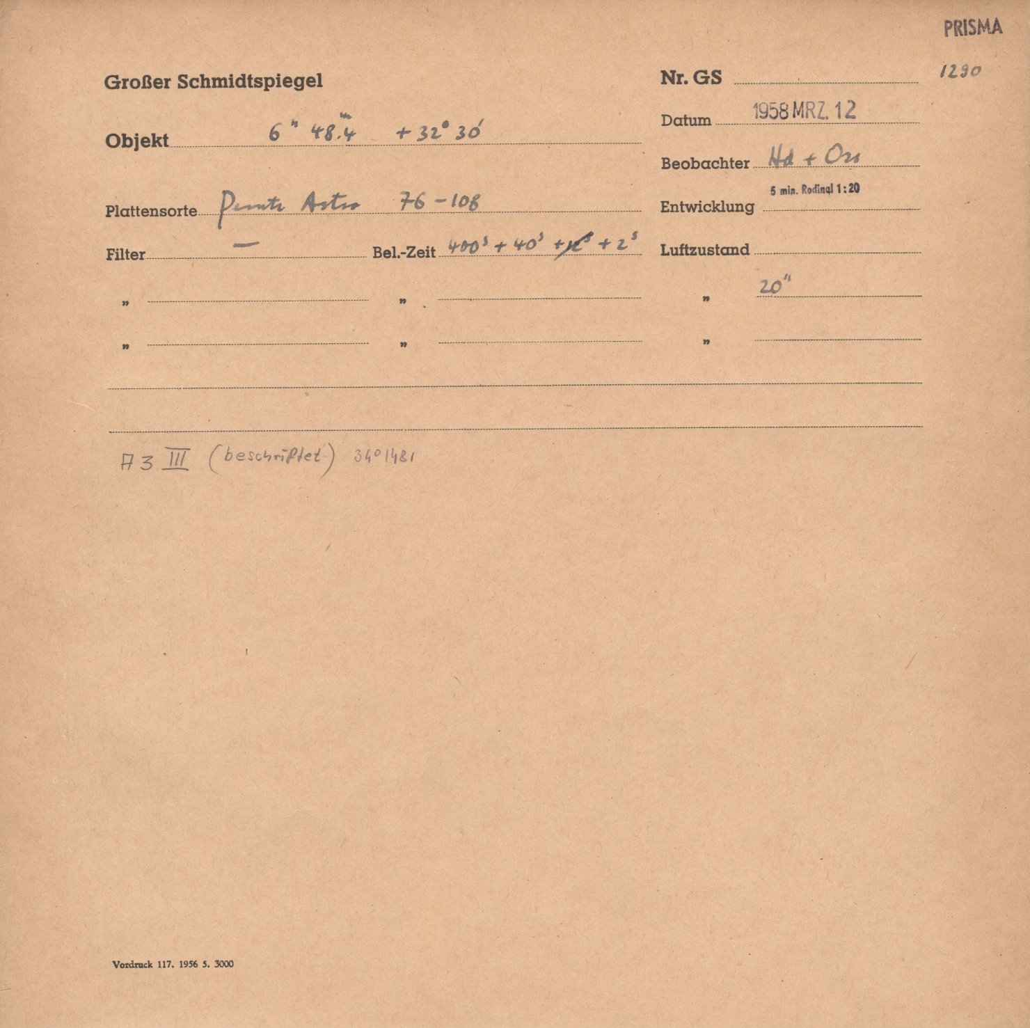 Plate envelope