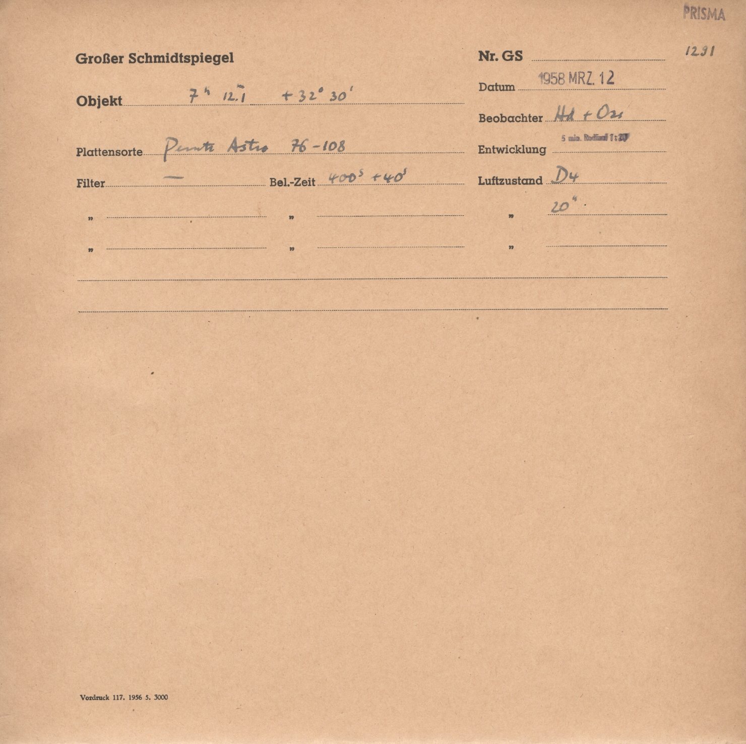 Plate envelope