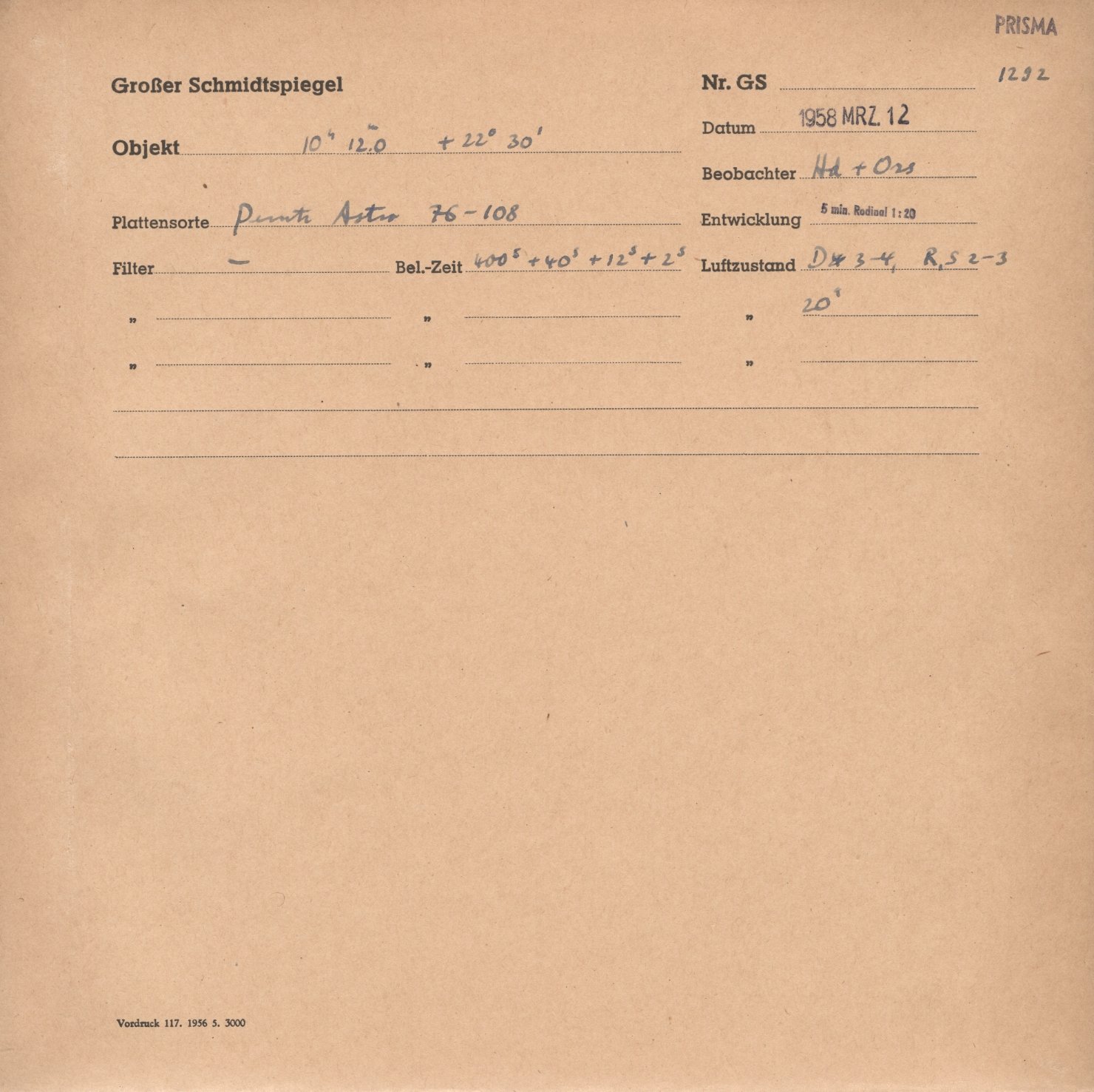 Plate envelope