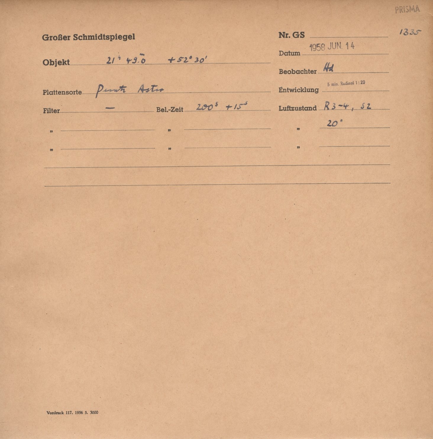 Plate envelope