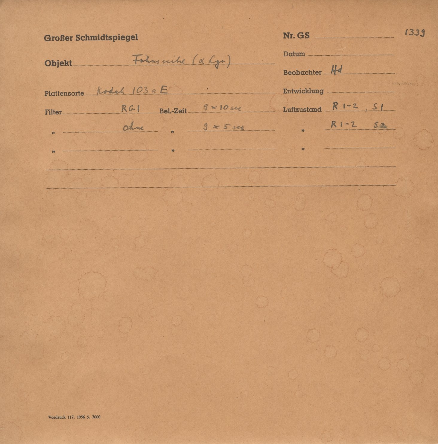 Plate envelope