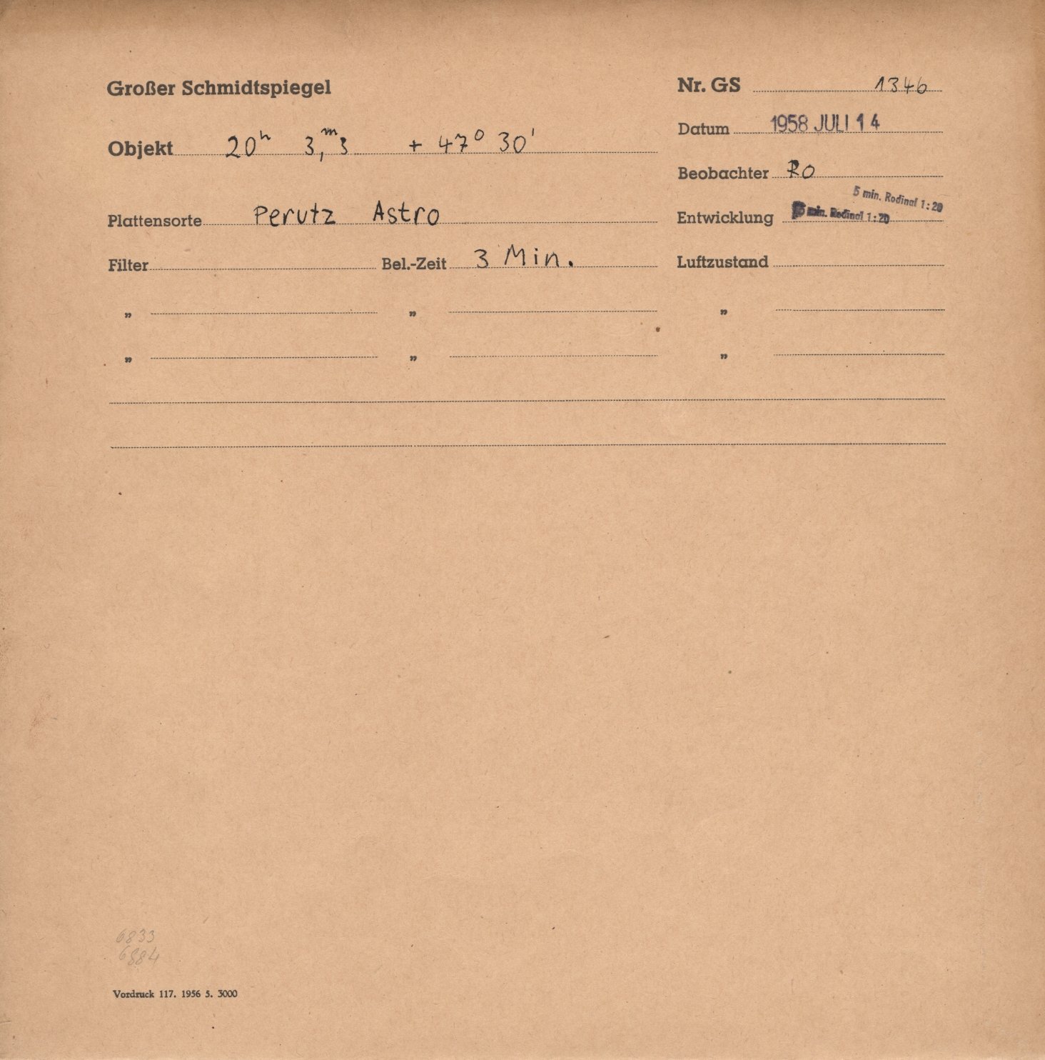 Plate envelope
