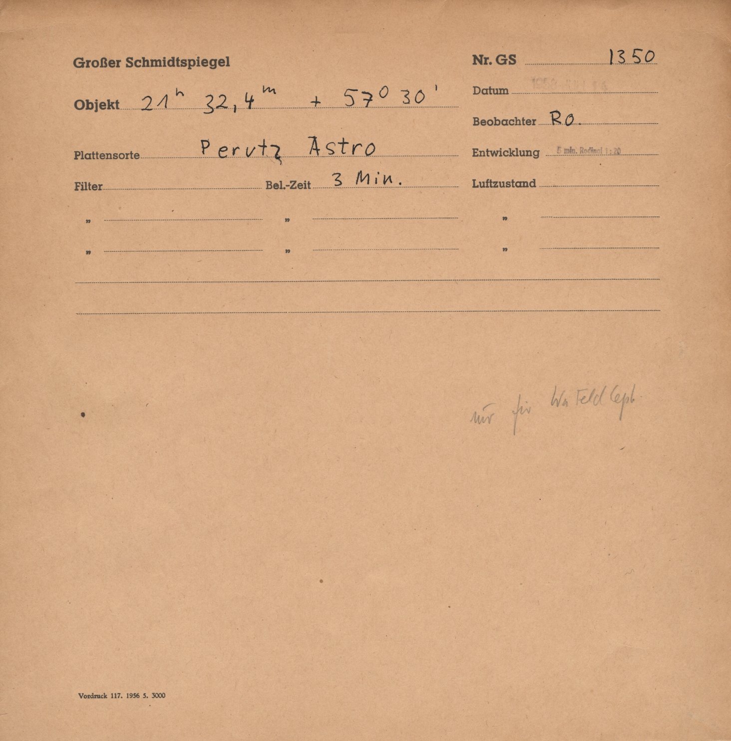 Plate envelope