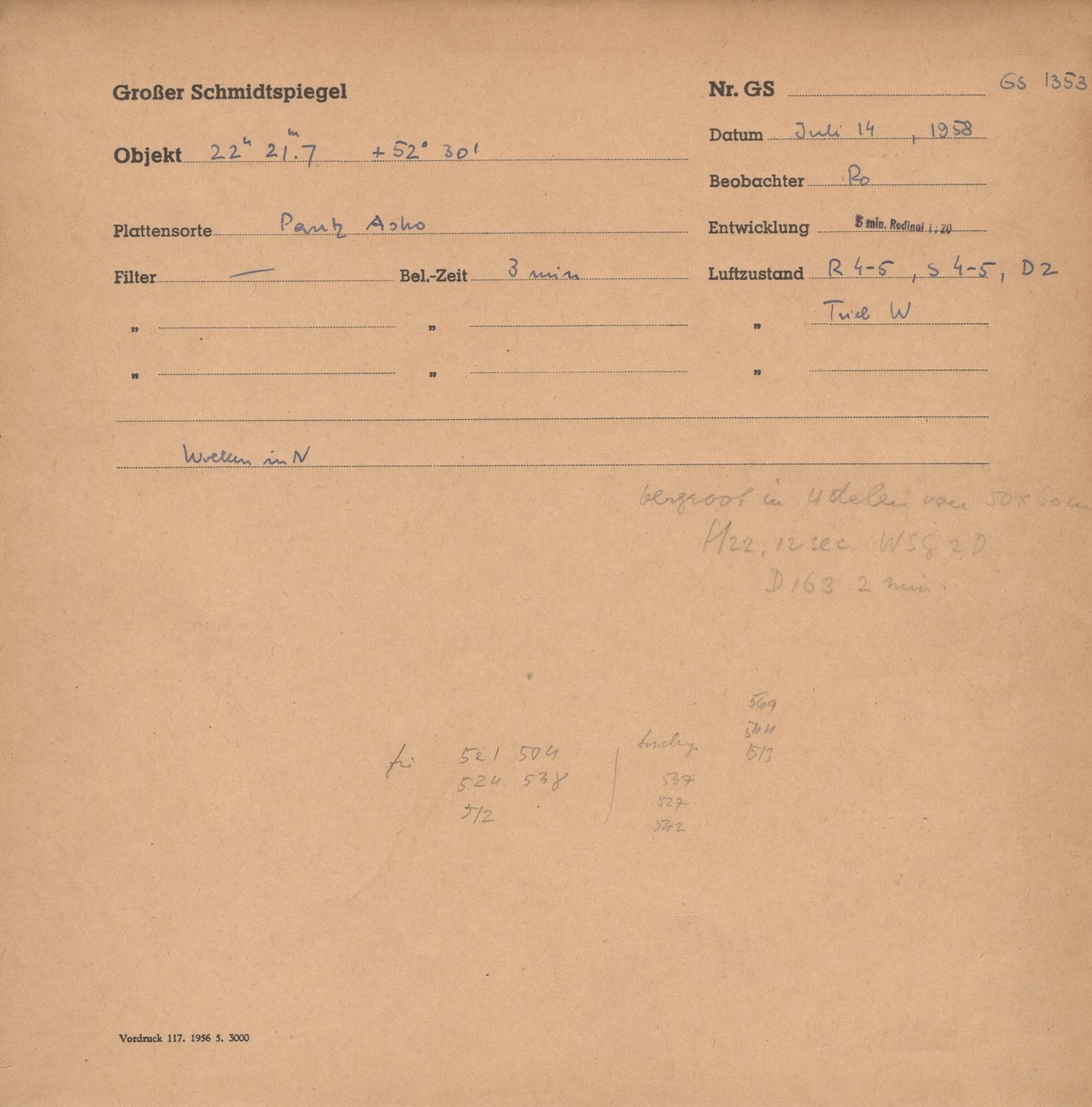 Plate envelope