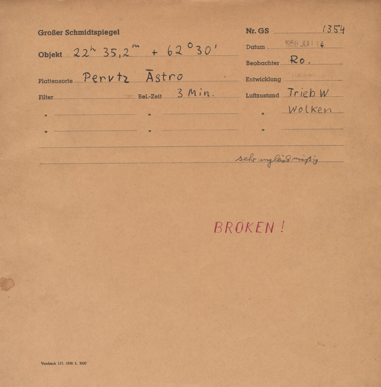 Plate envelope
