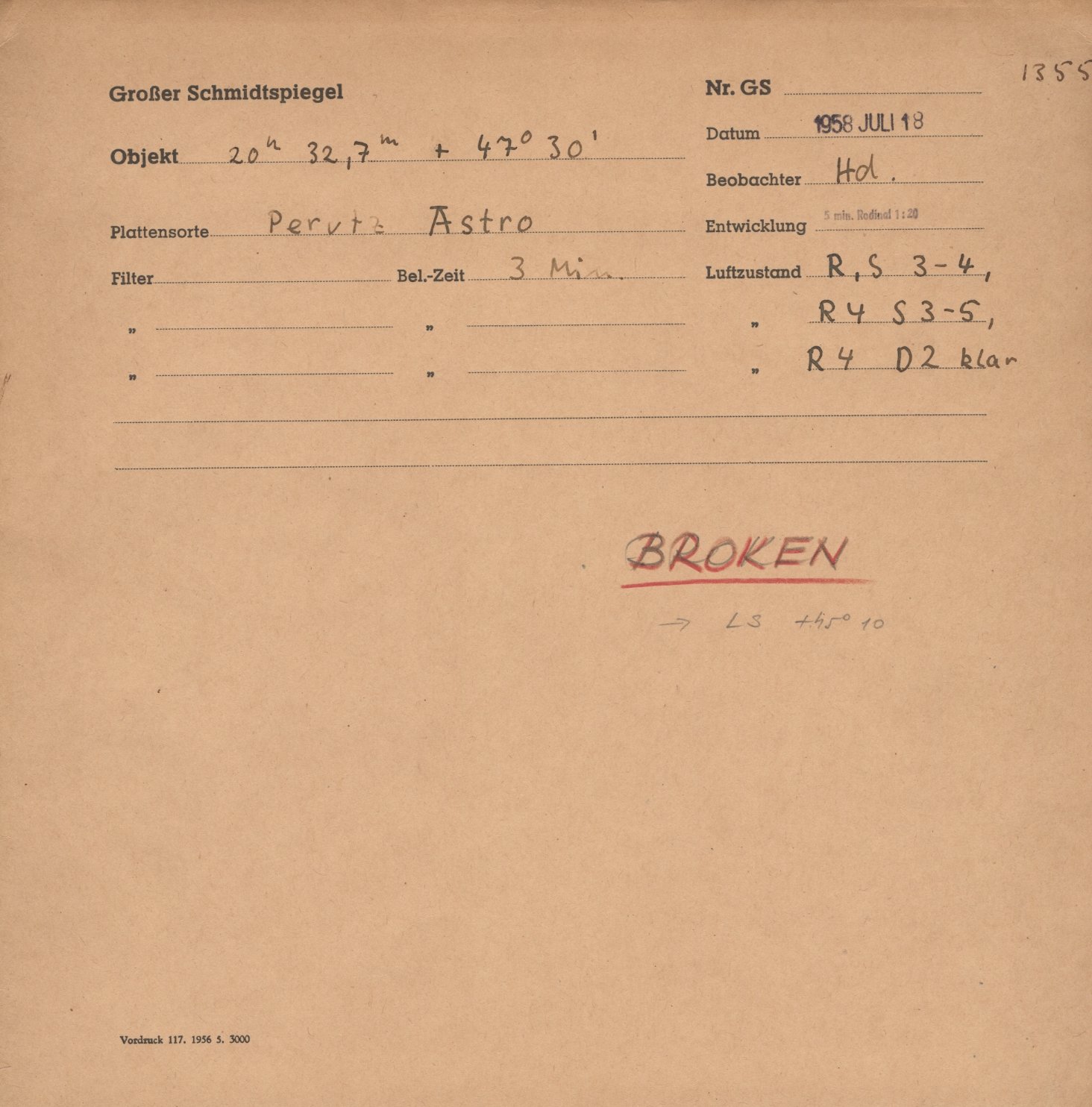 Plate envelope