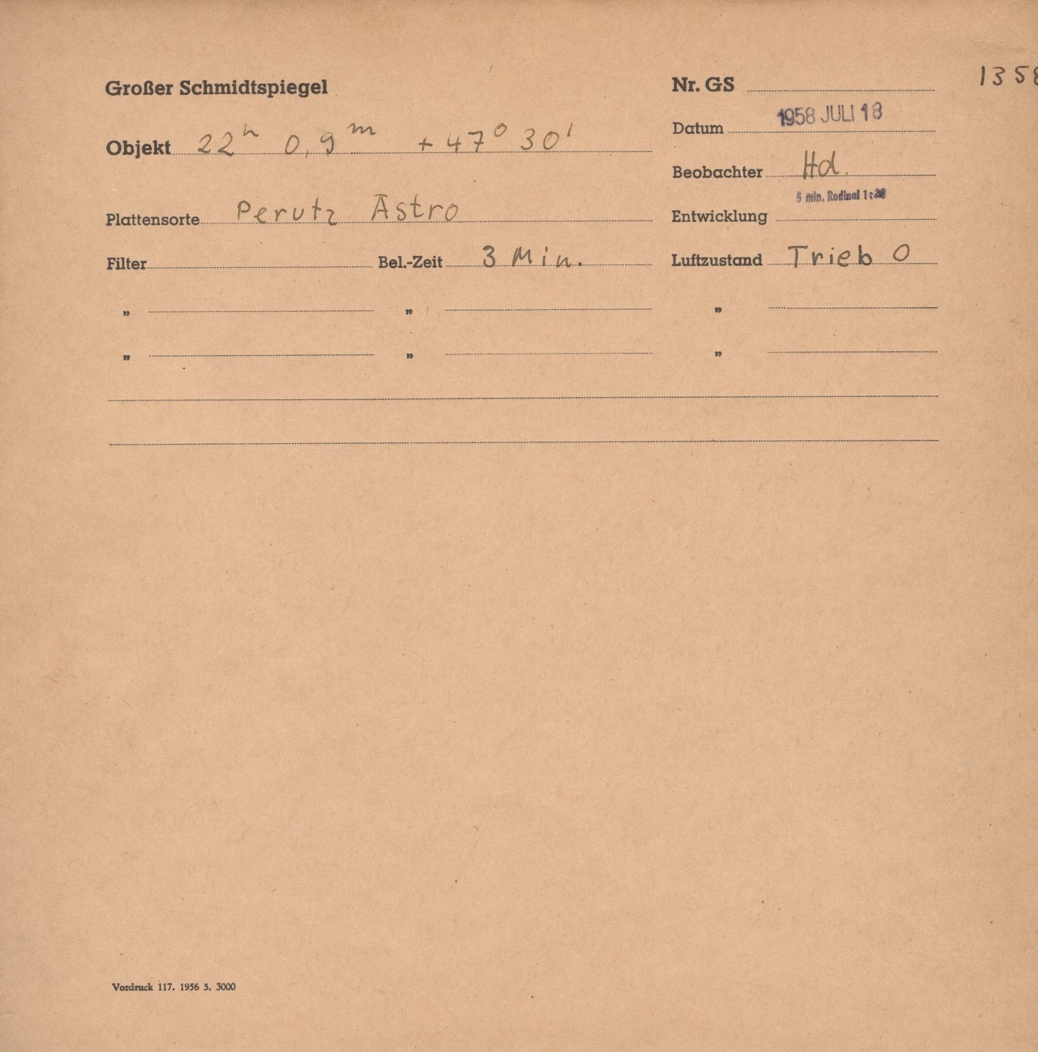 Plate envelope