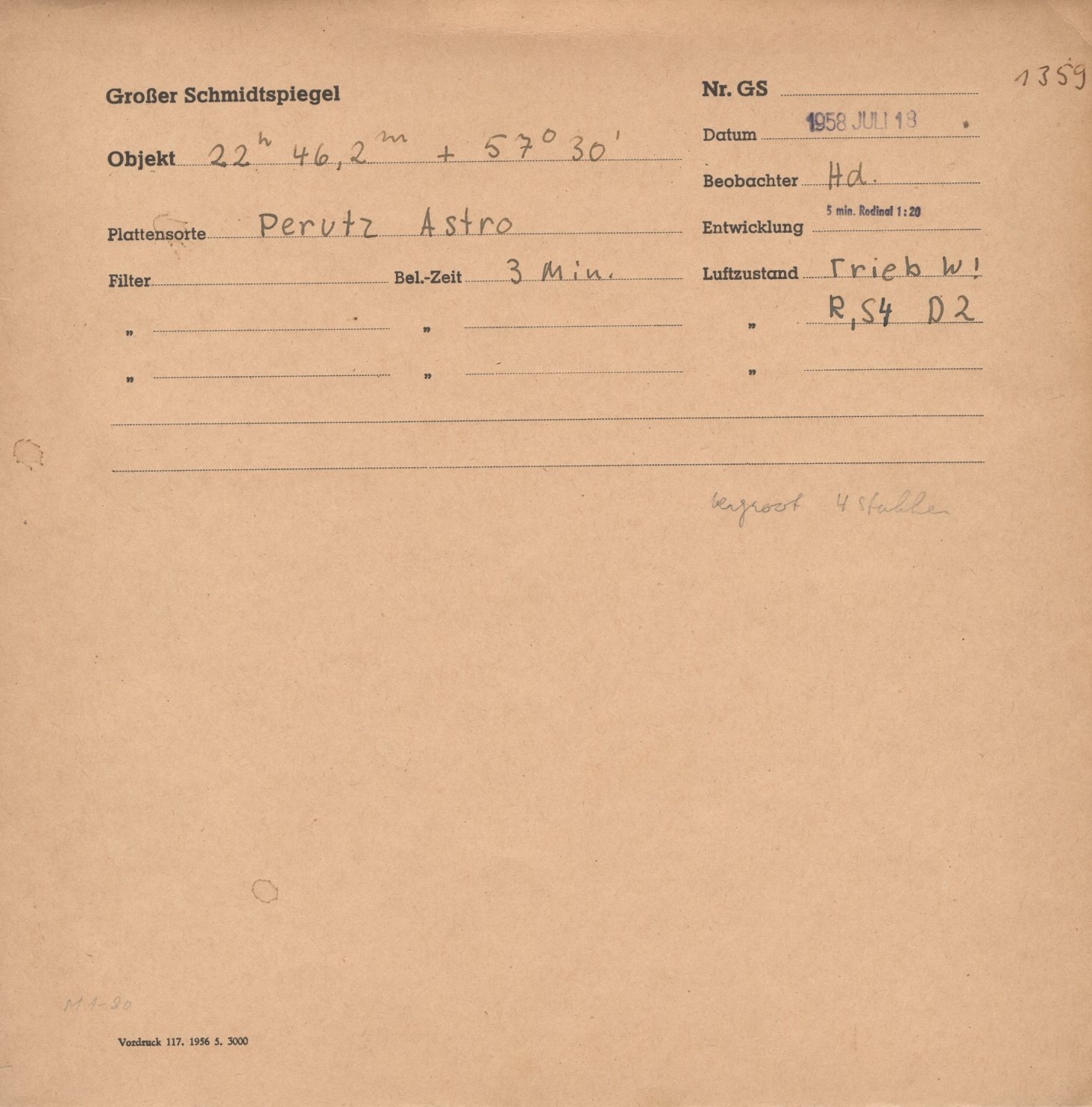 Plate envelope