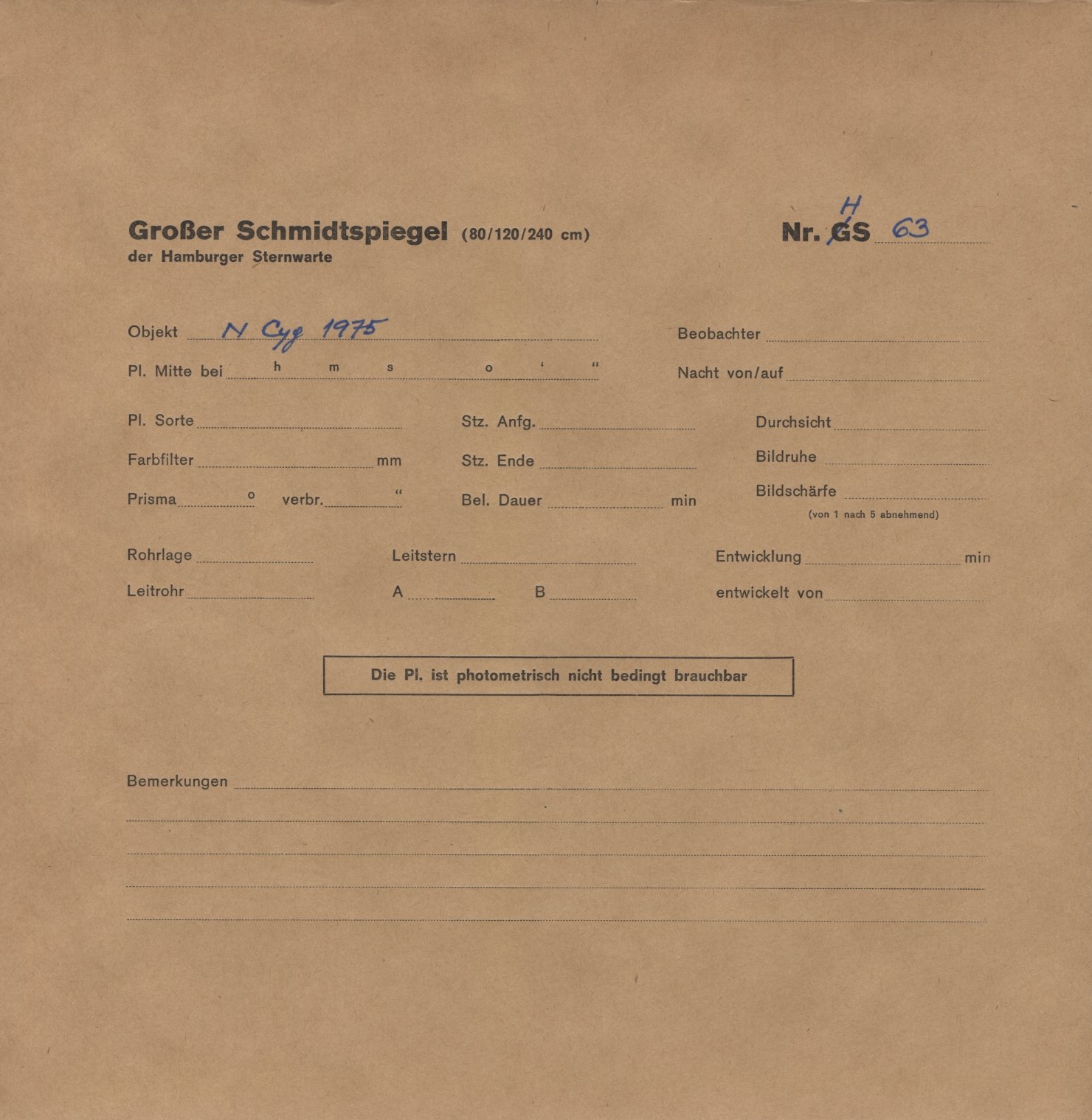 Plate envelope