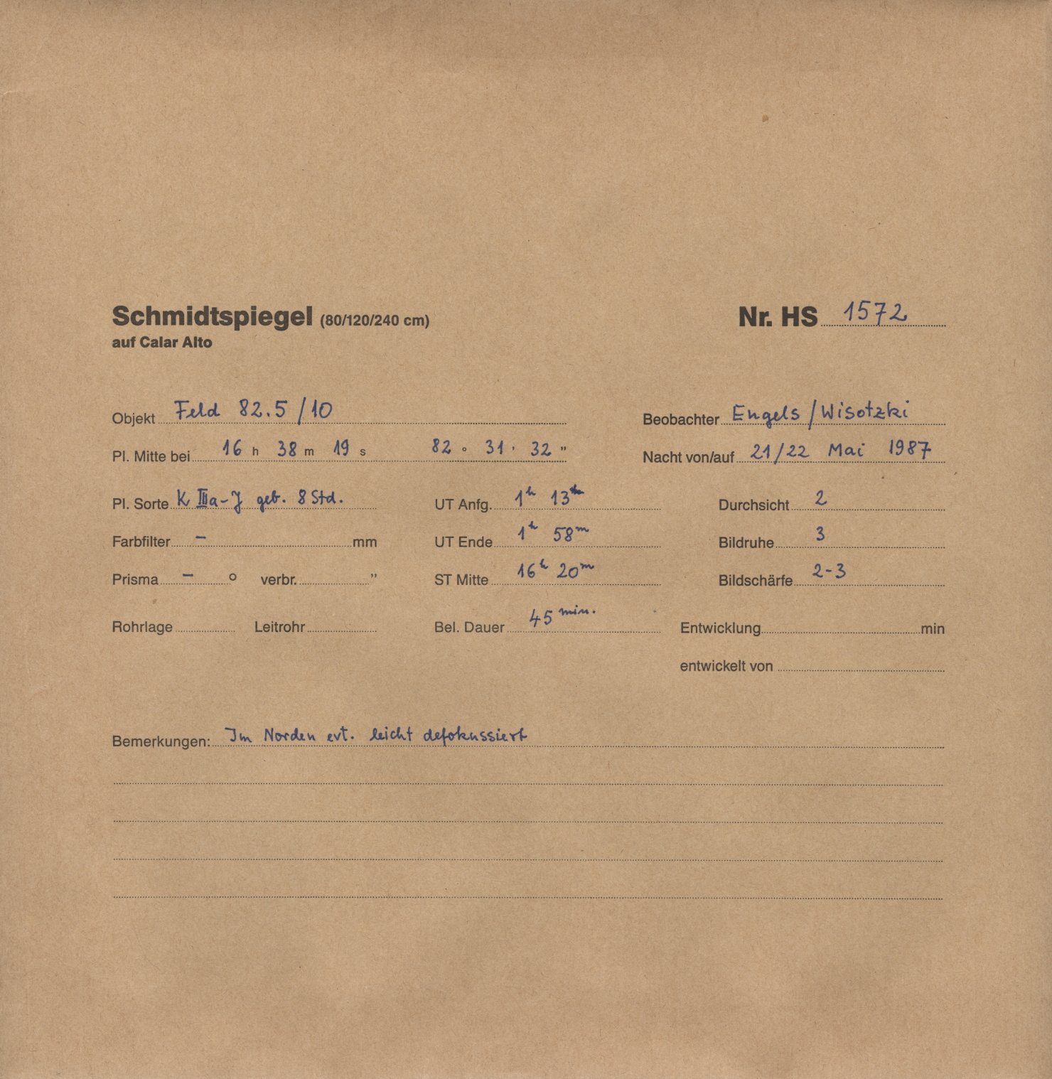 Plate envelope