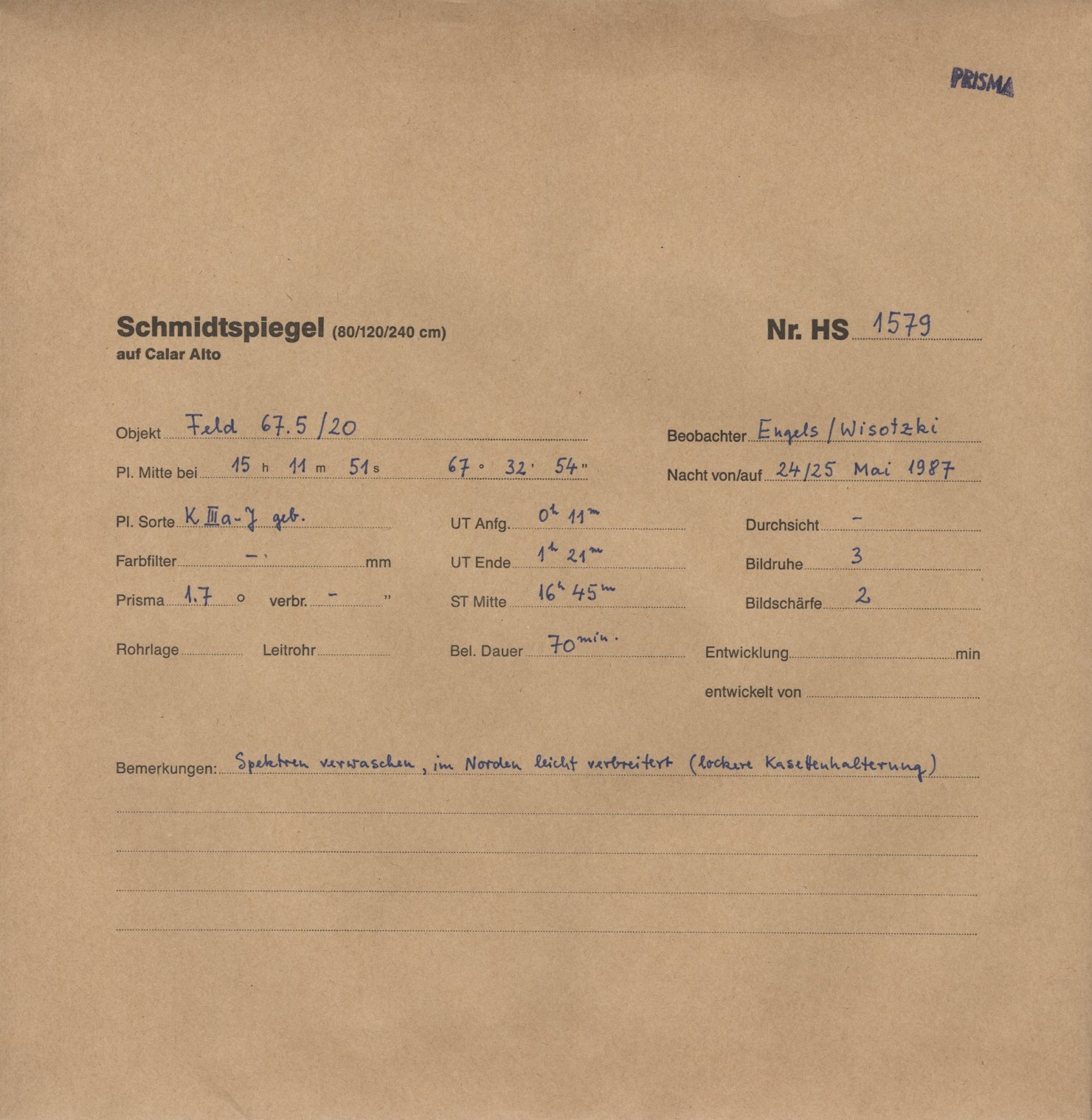 Plate envelope