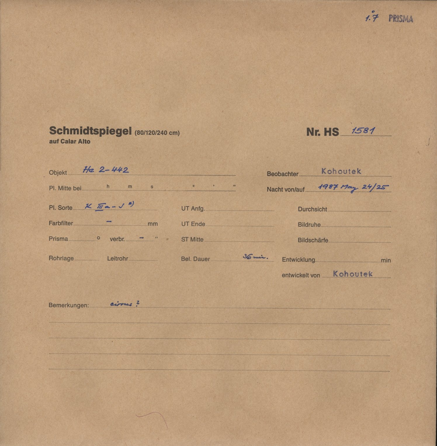 Plate envelope