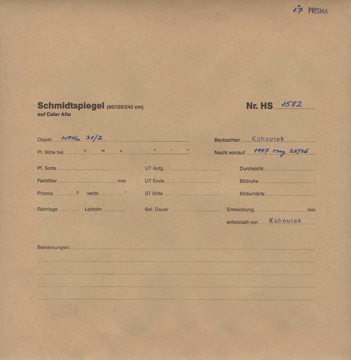 Plate envelope