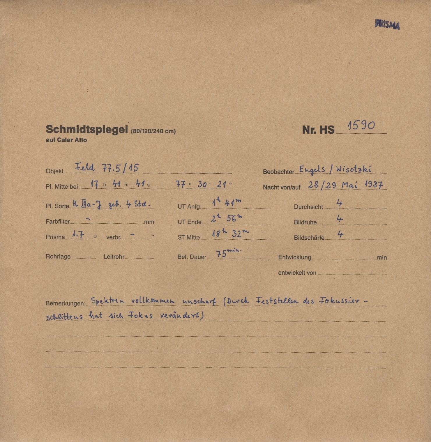 Plate envelope