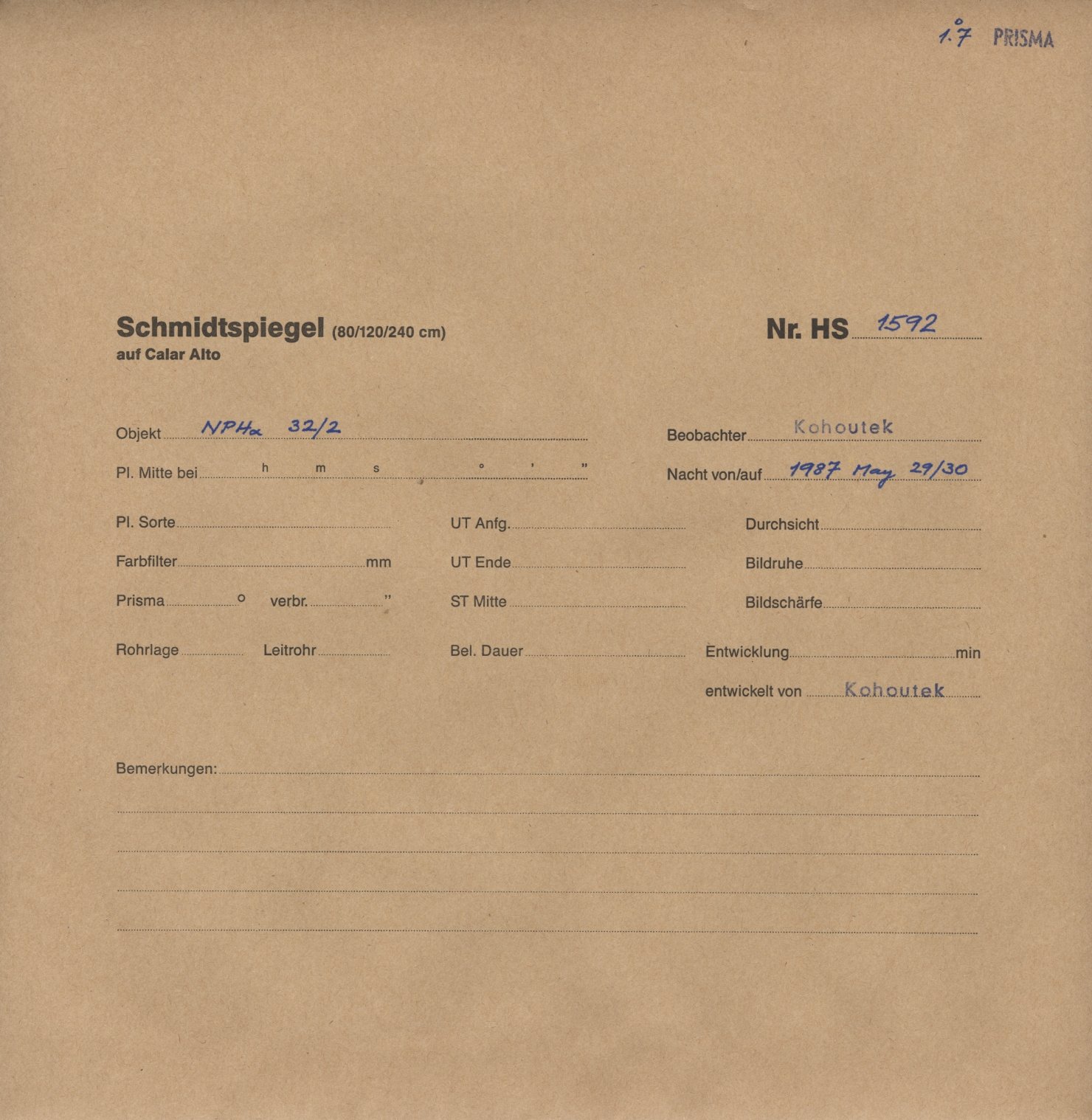 Plate envelope