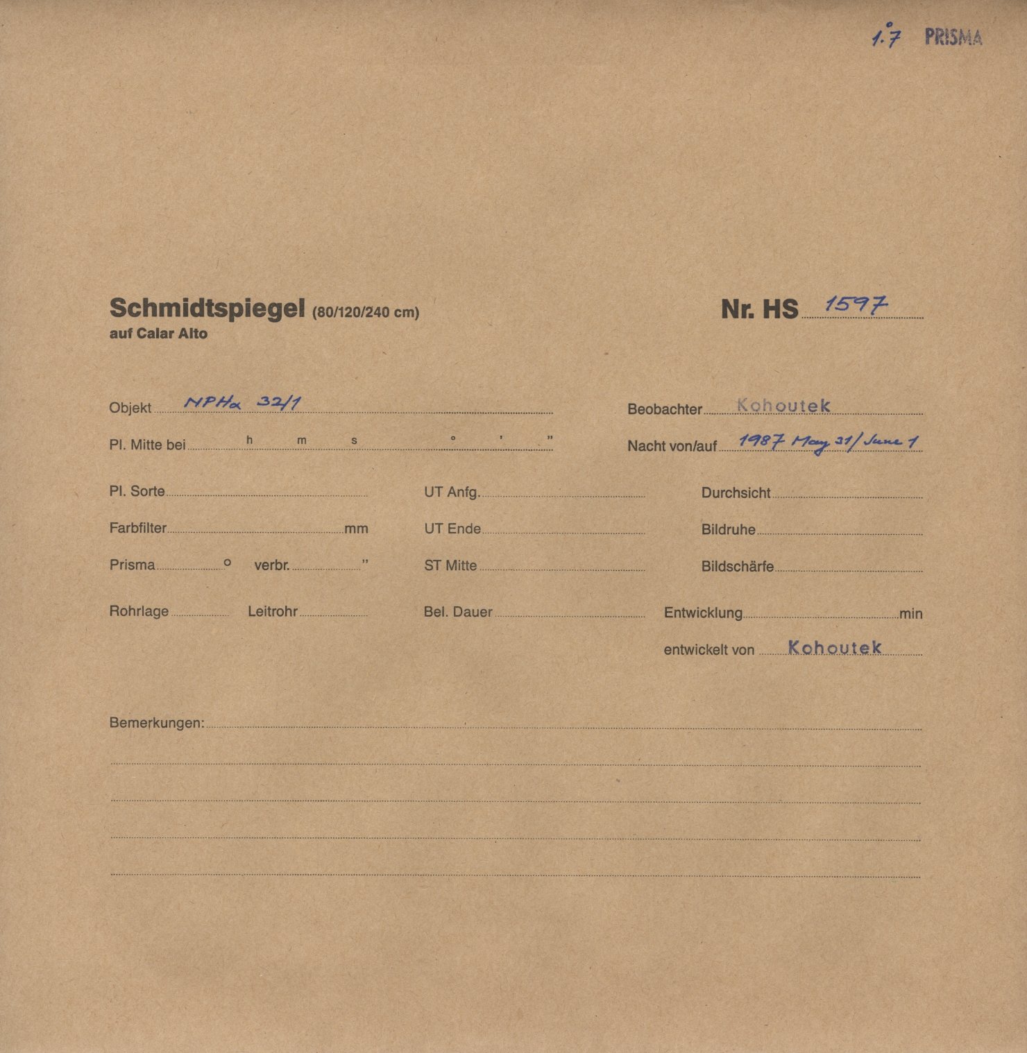 Plate envelope