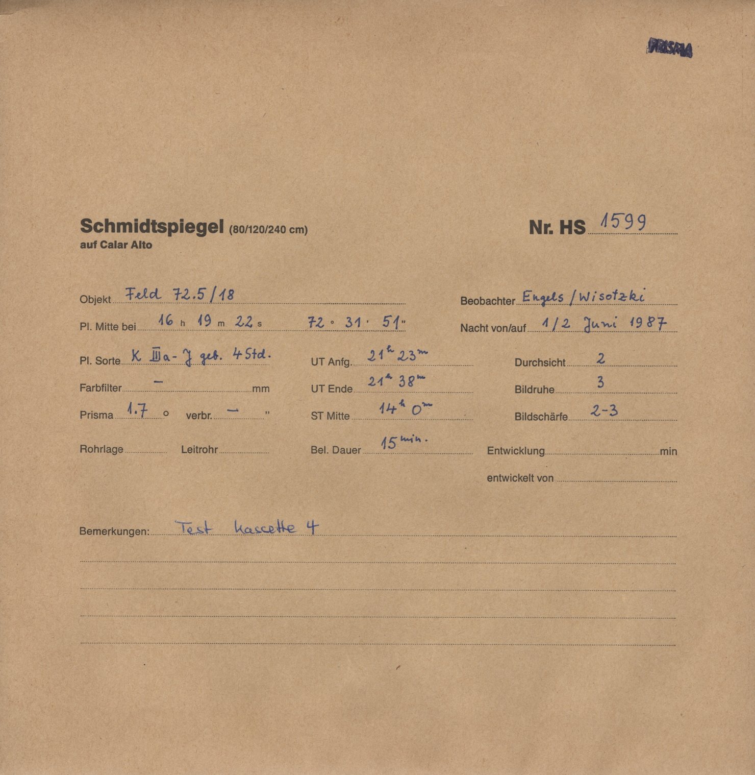 Plate envelope