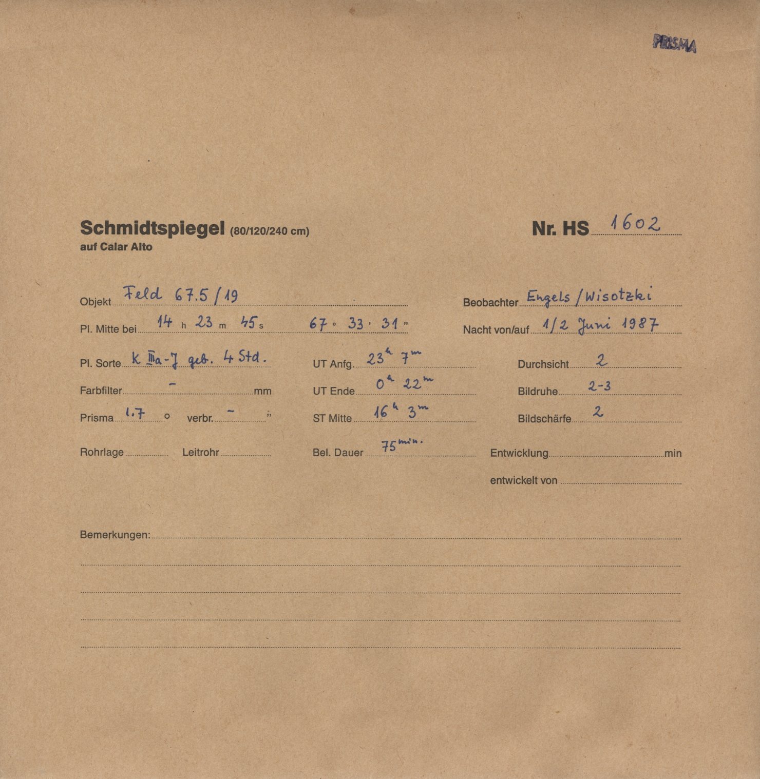 Plate envelope