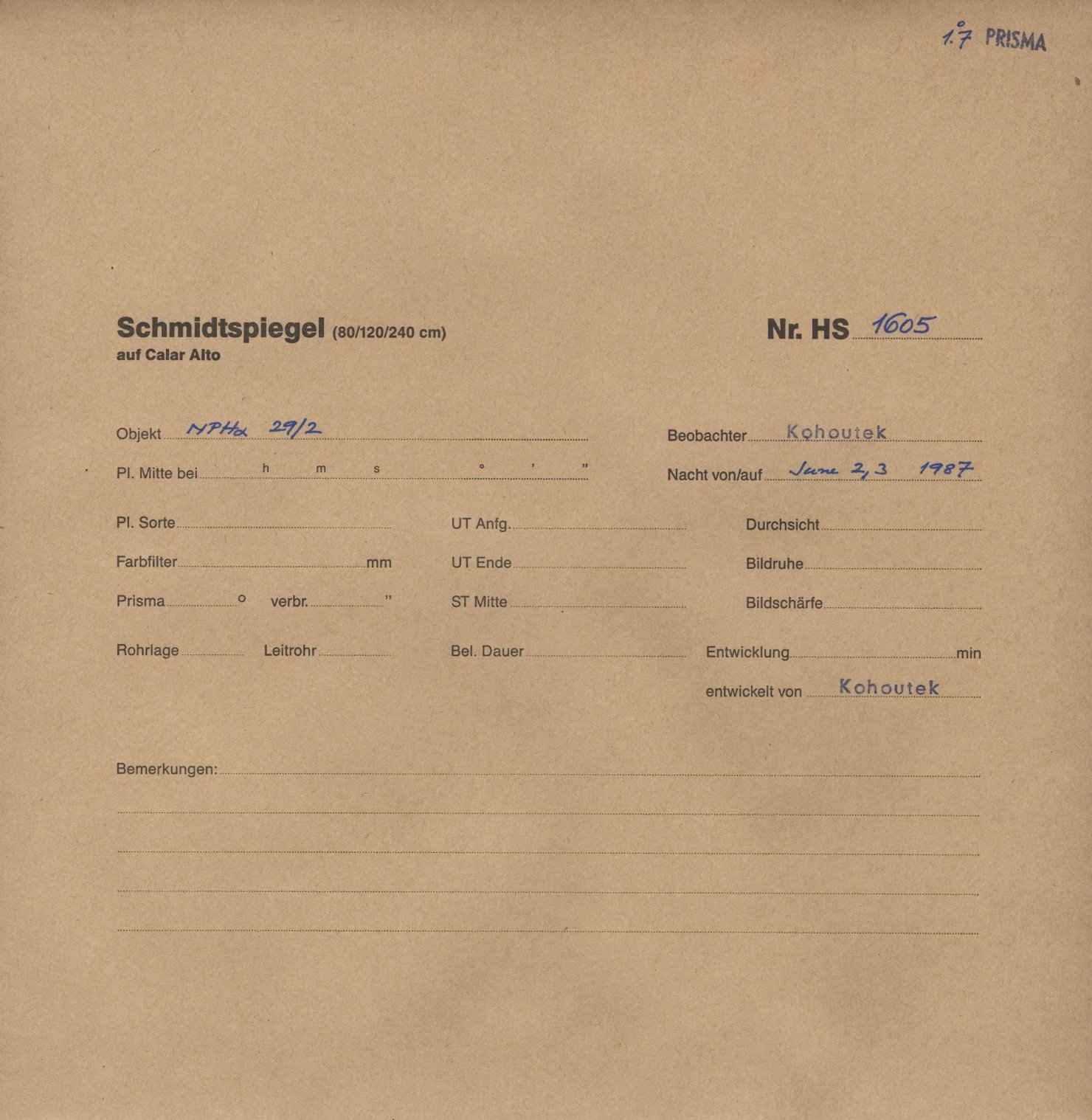 Plate envelope