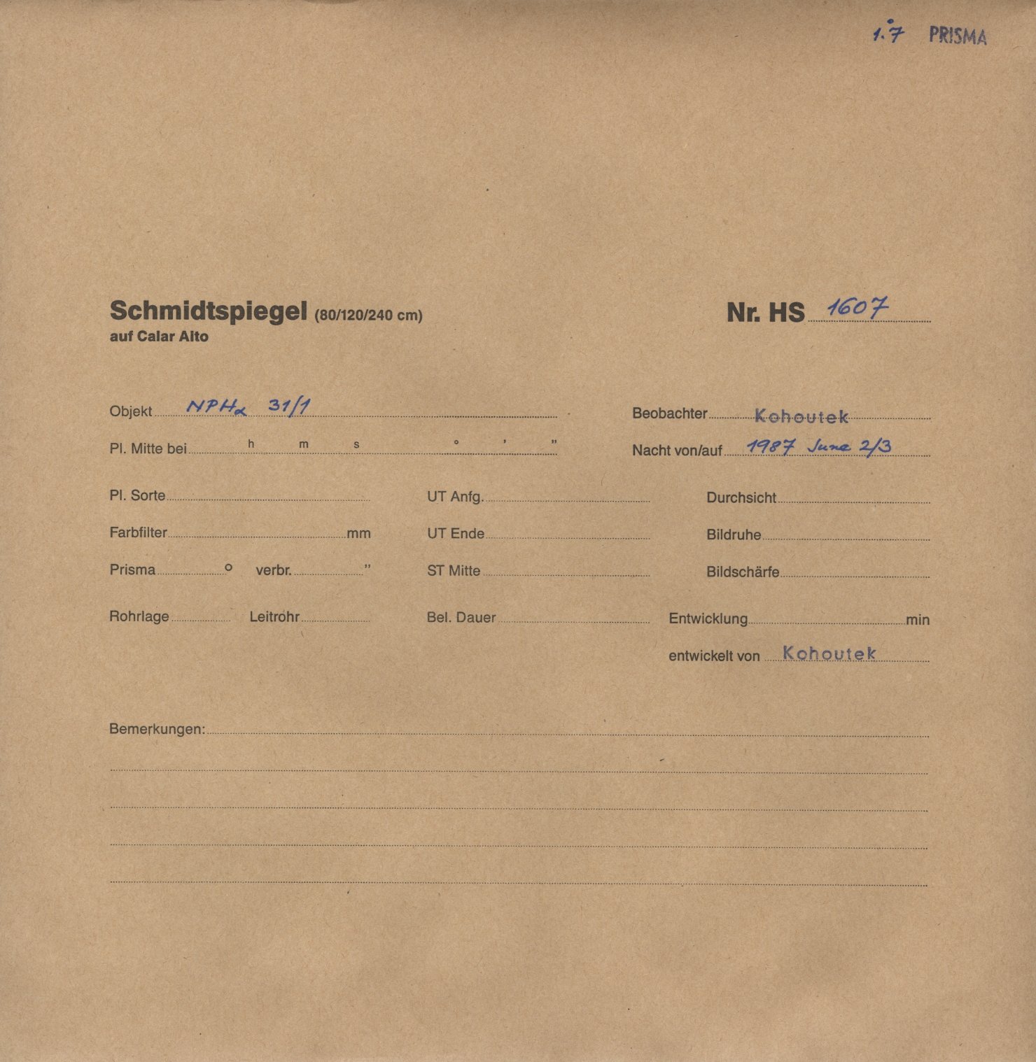 Plate envelope