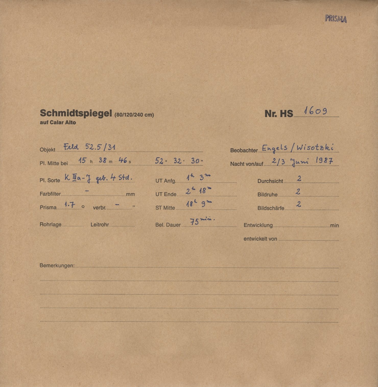 Plate envelope