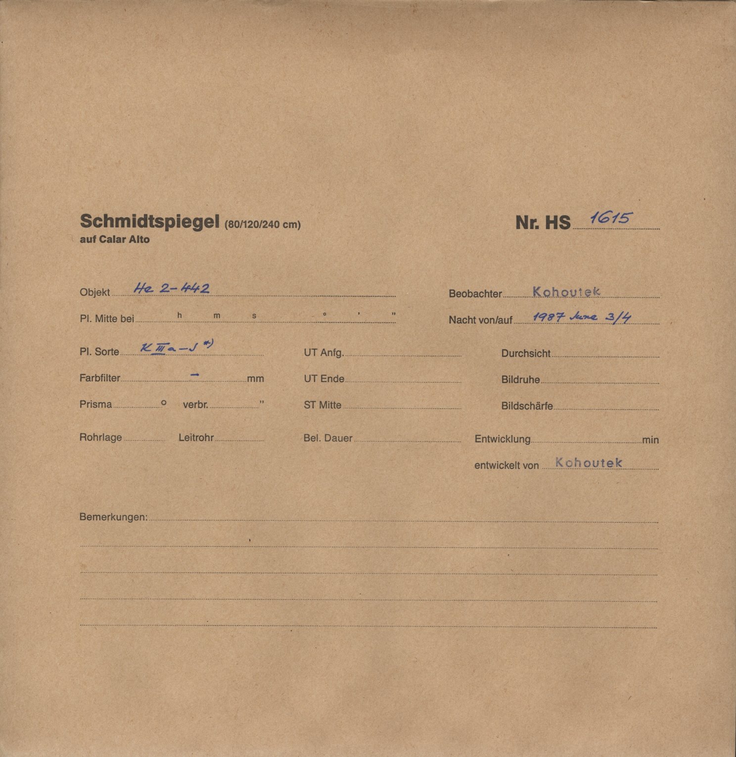 Plate envelope
