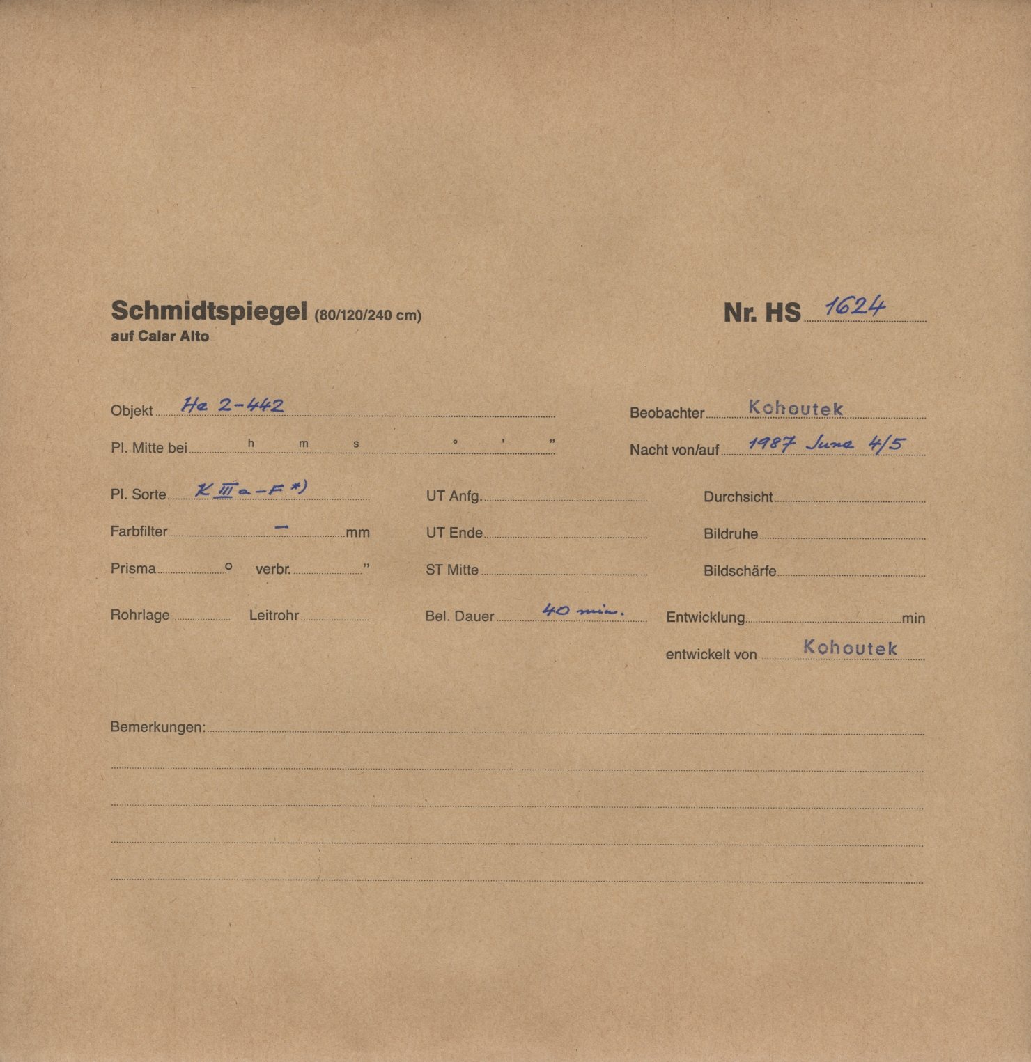 Plate envelope