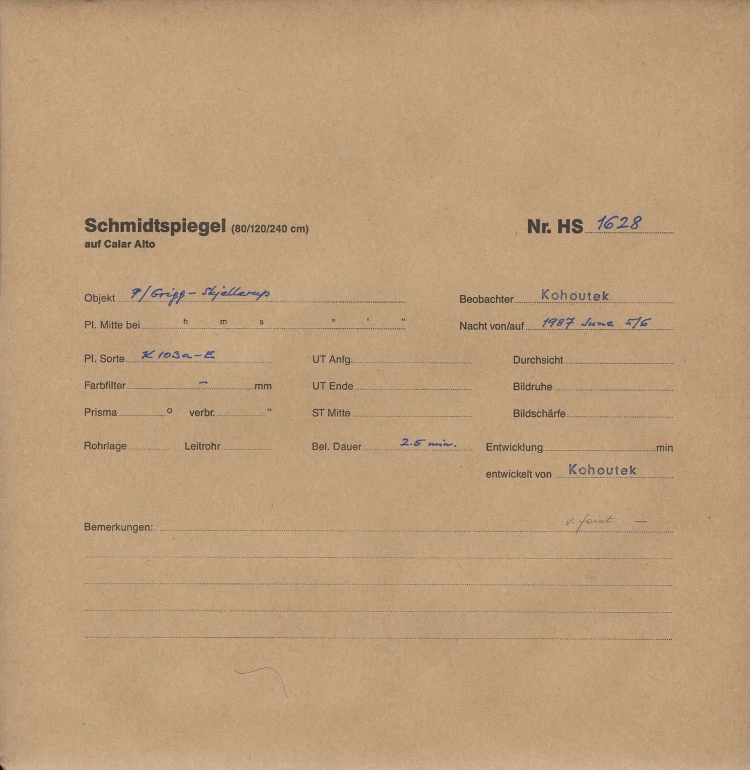 Plate envelope