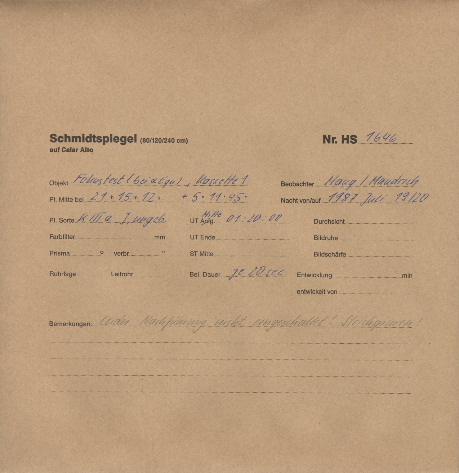 Plate envelope