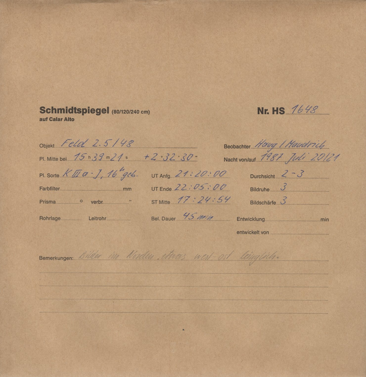 Plate envelope