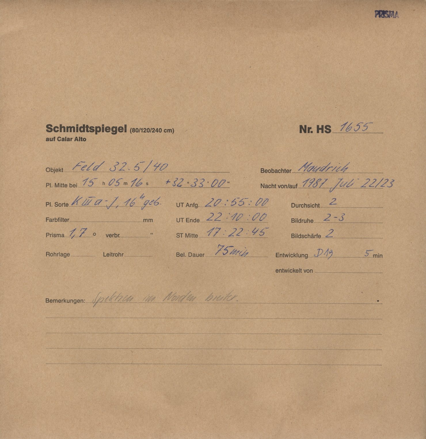 Plate envelope