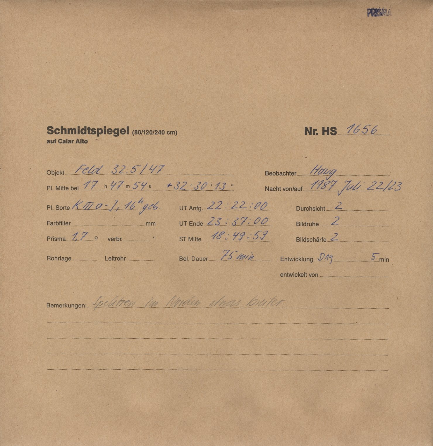 Plate envelope