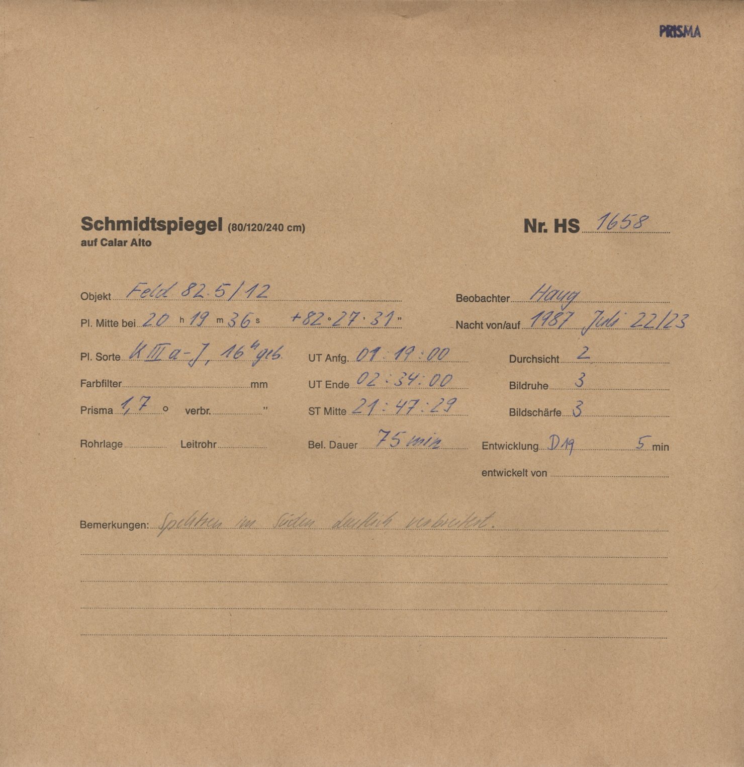 Plate envelope