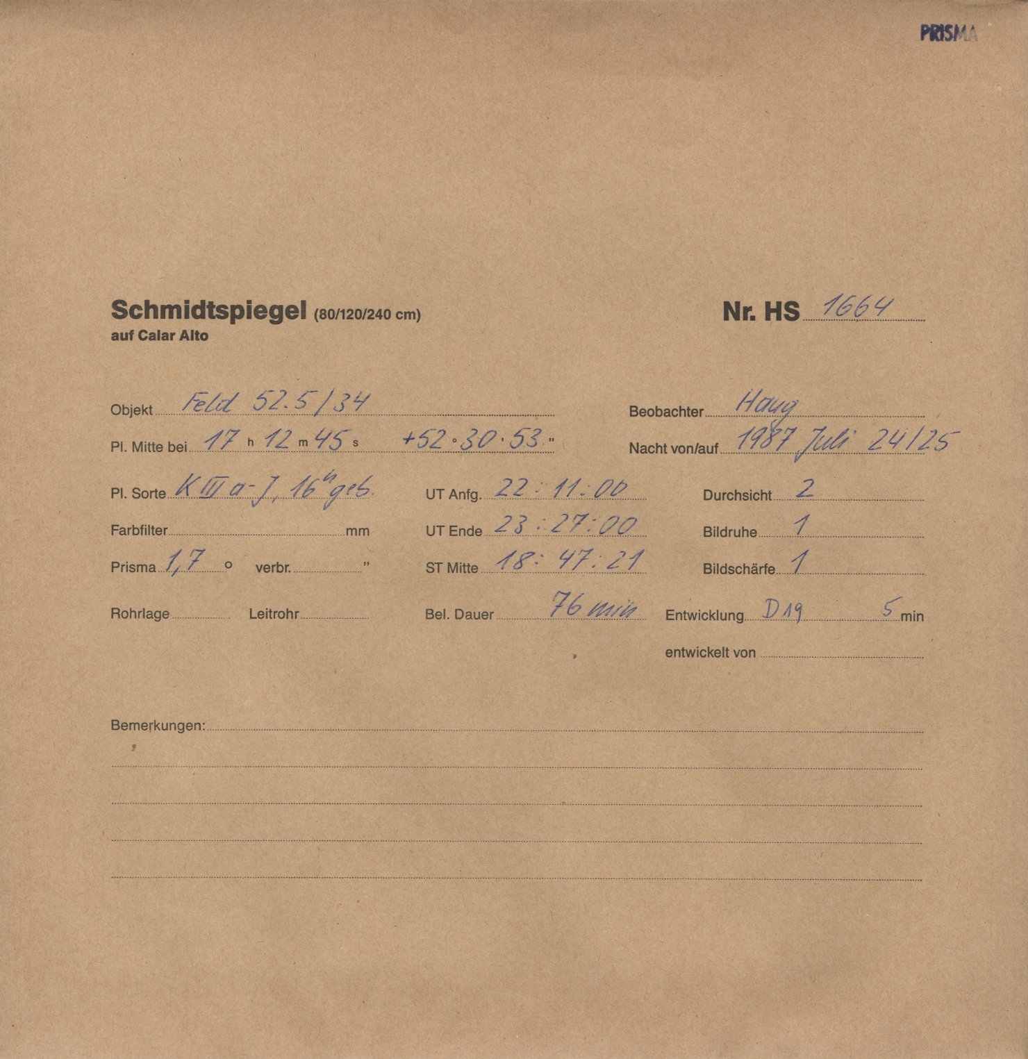 Plate envelope