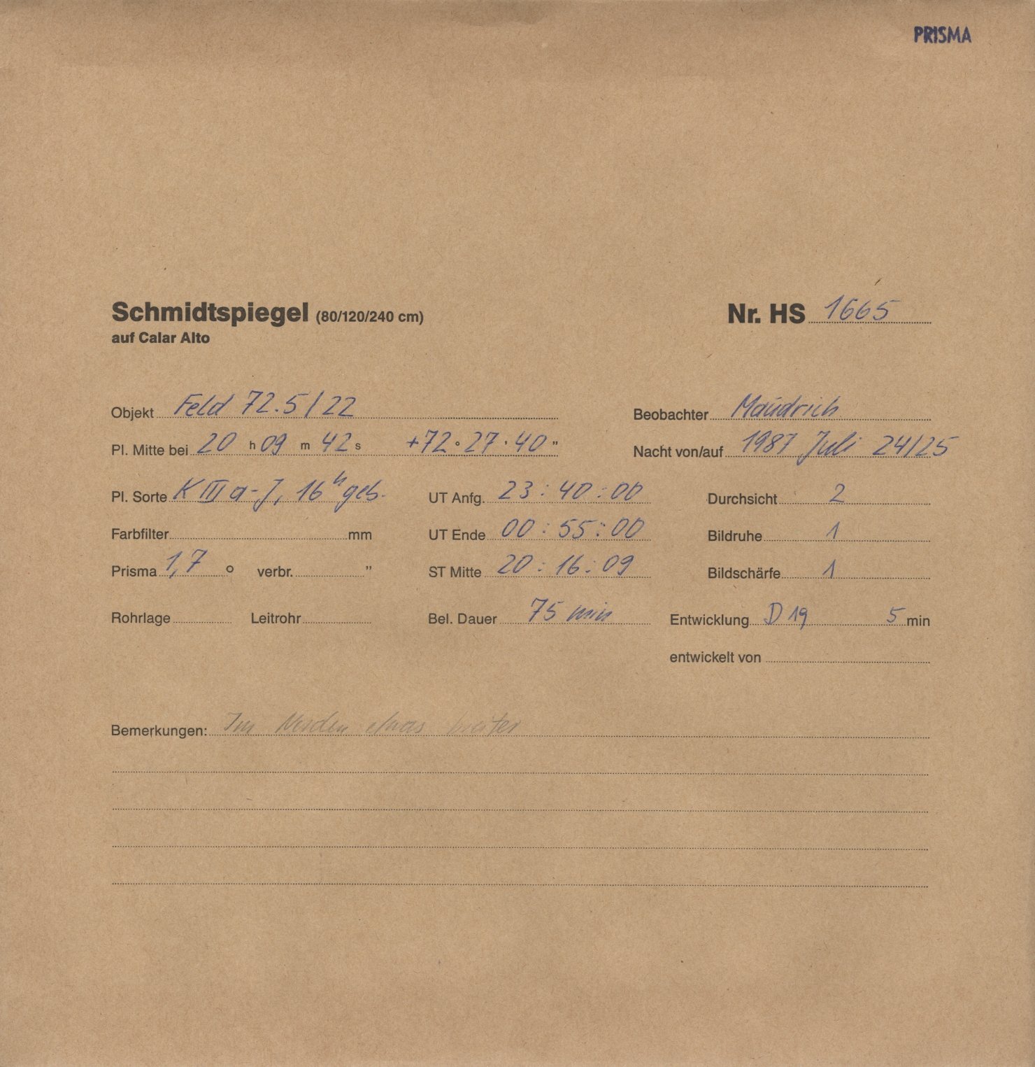 Plate envelope