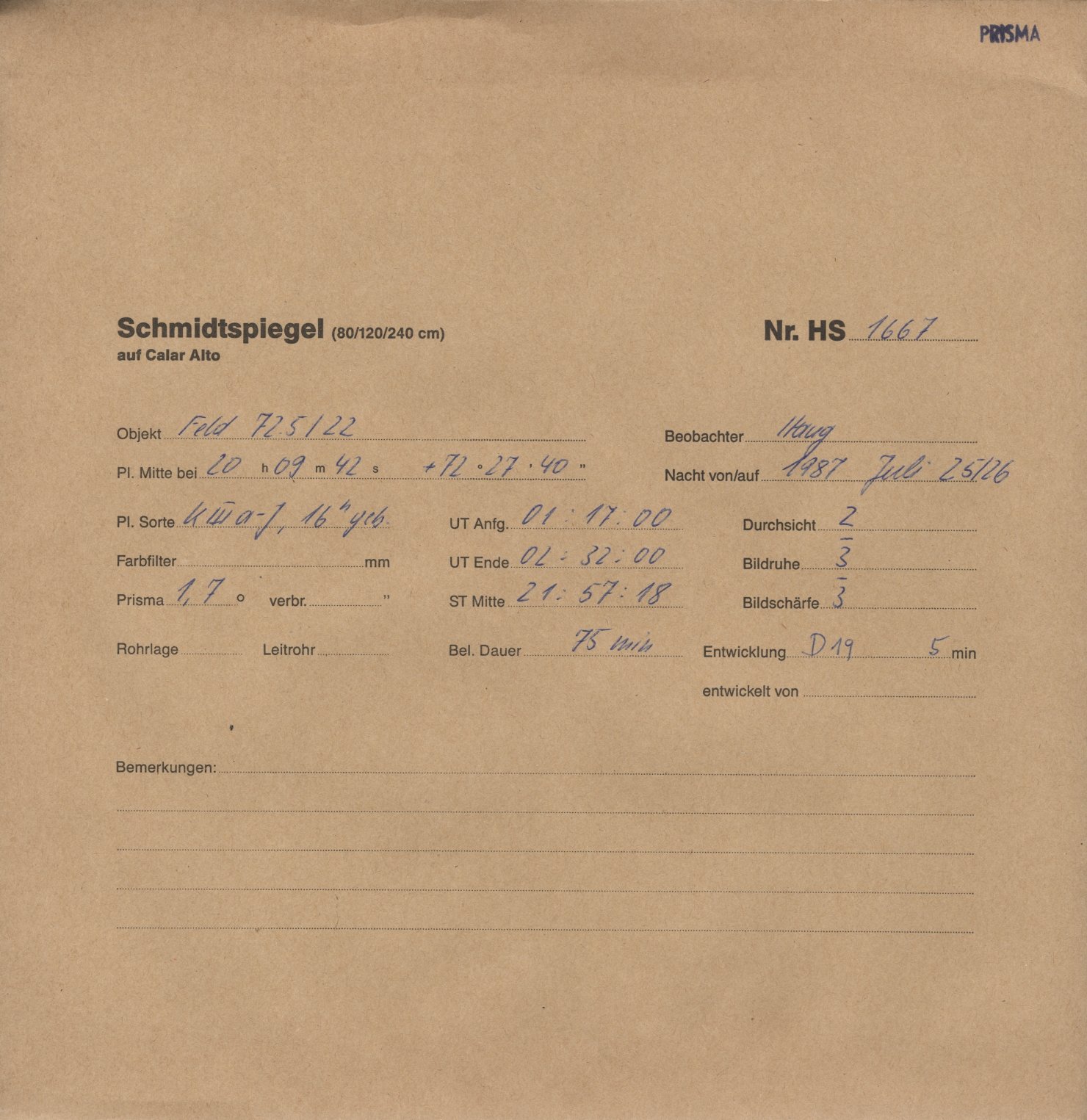 Plate envelope