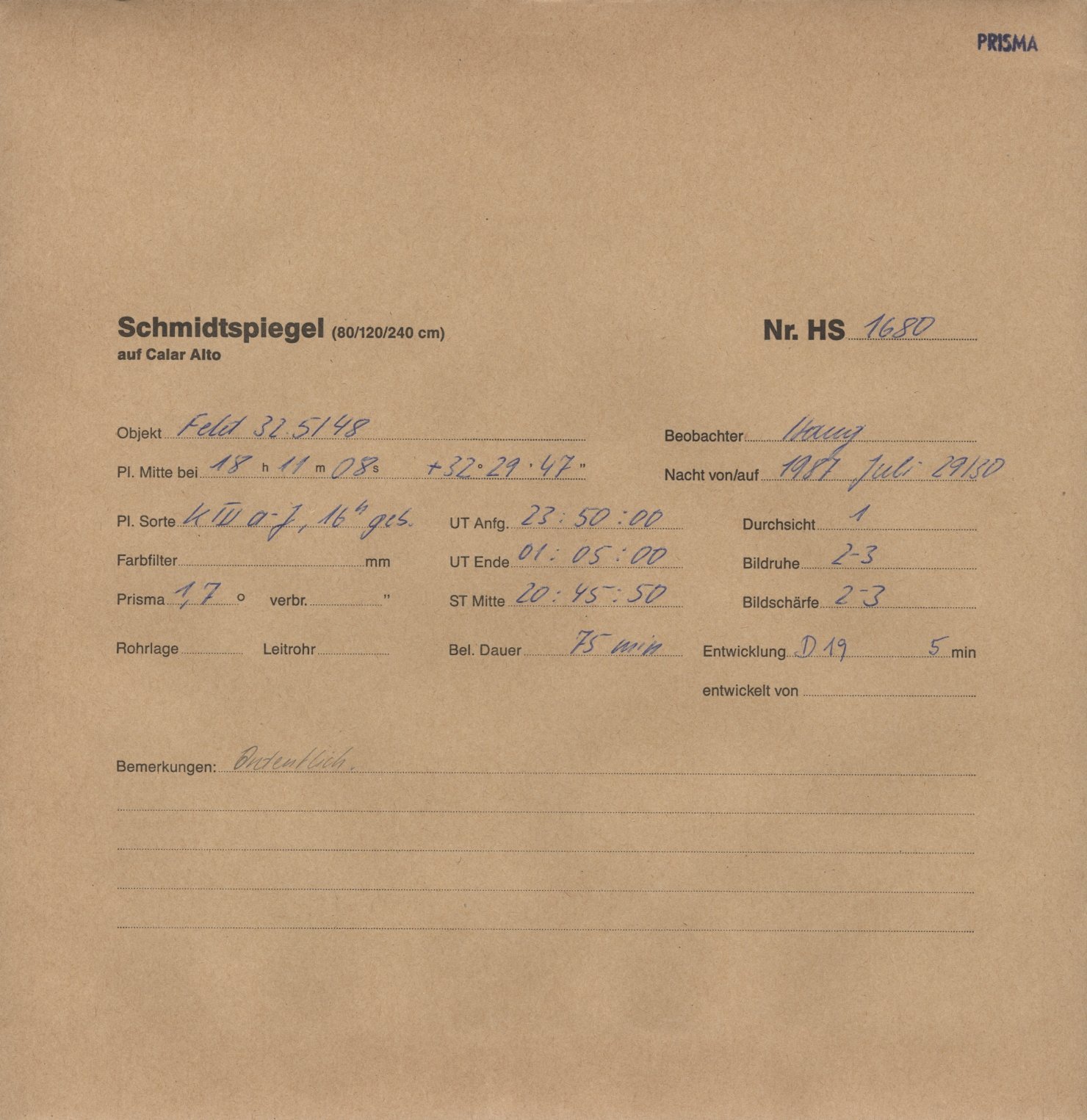 Plate envelope
