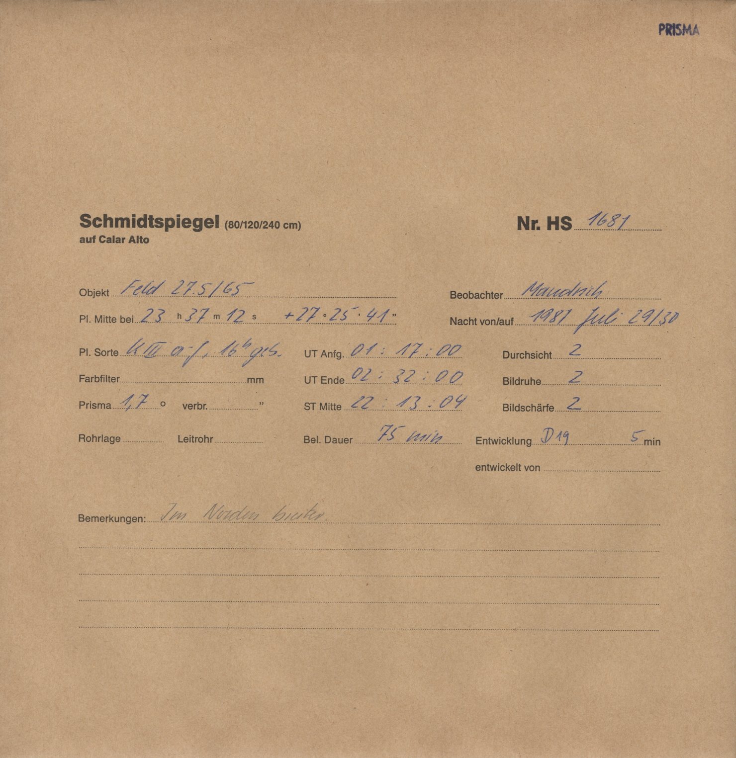 Plate envelope