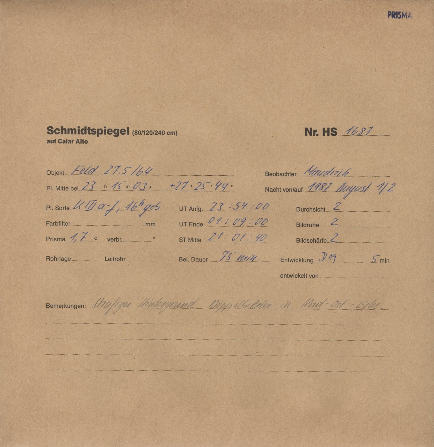 Plate envelope