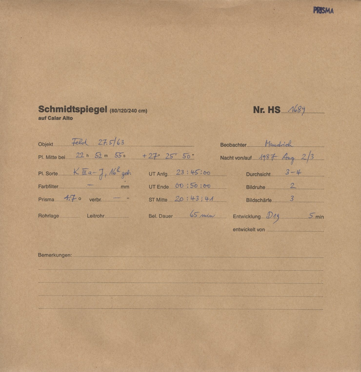 Plate envelope