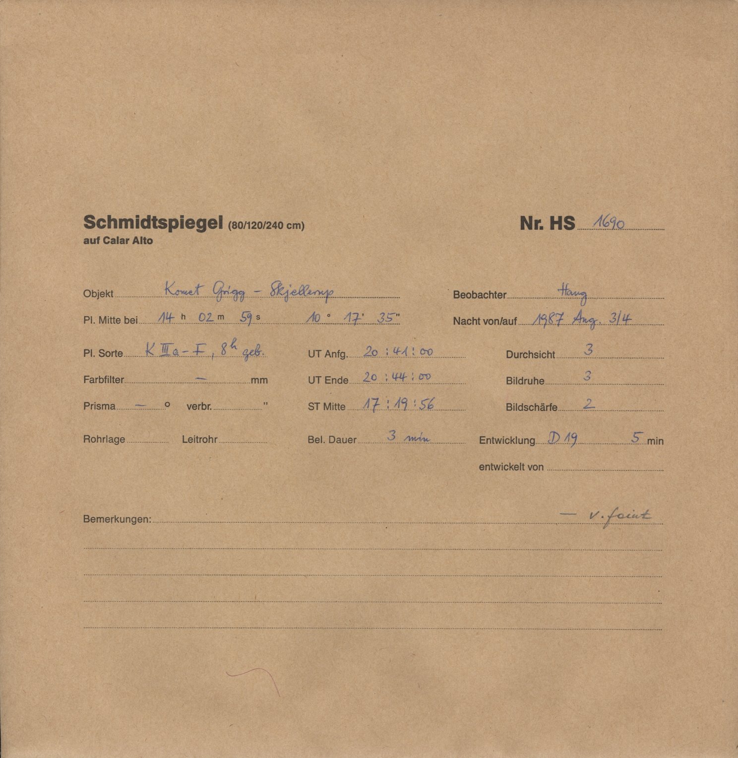 Plate envelope