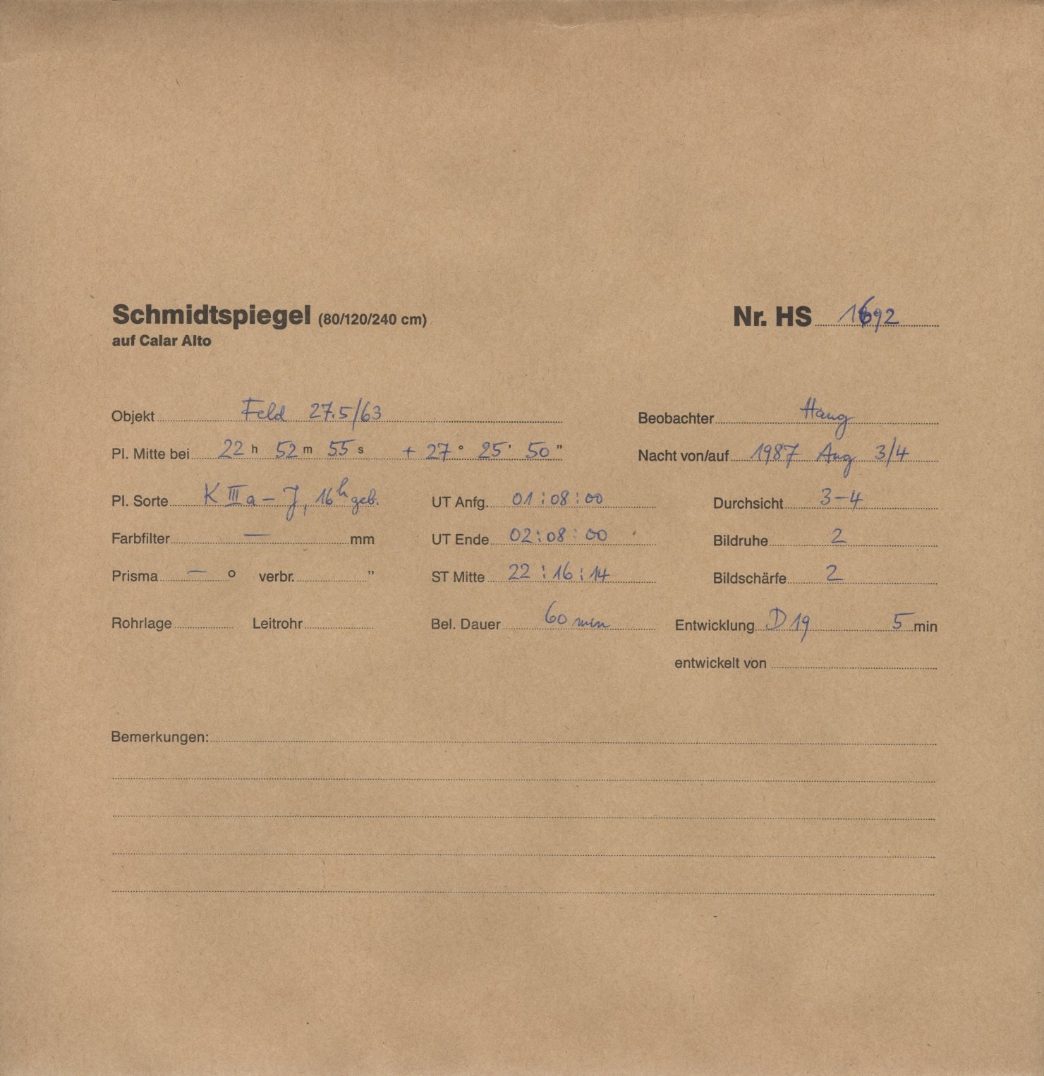 Plate envelope