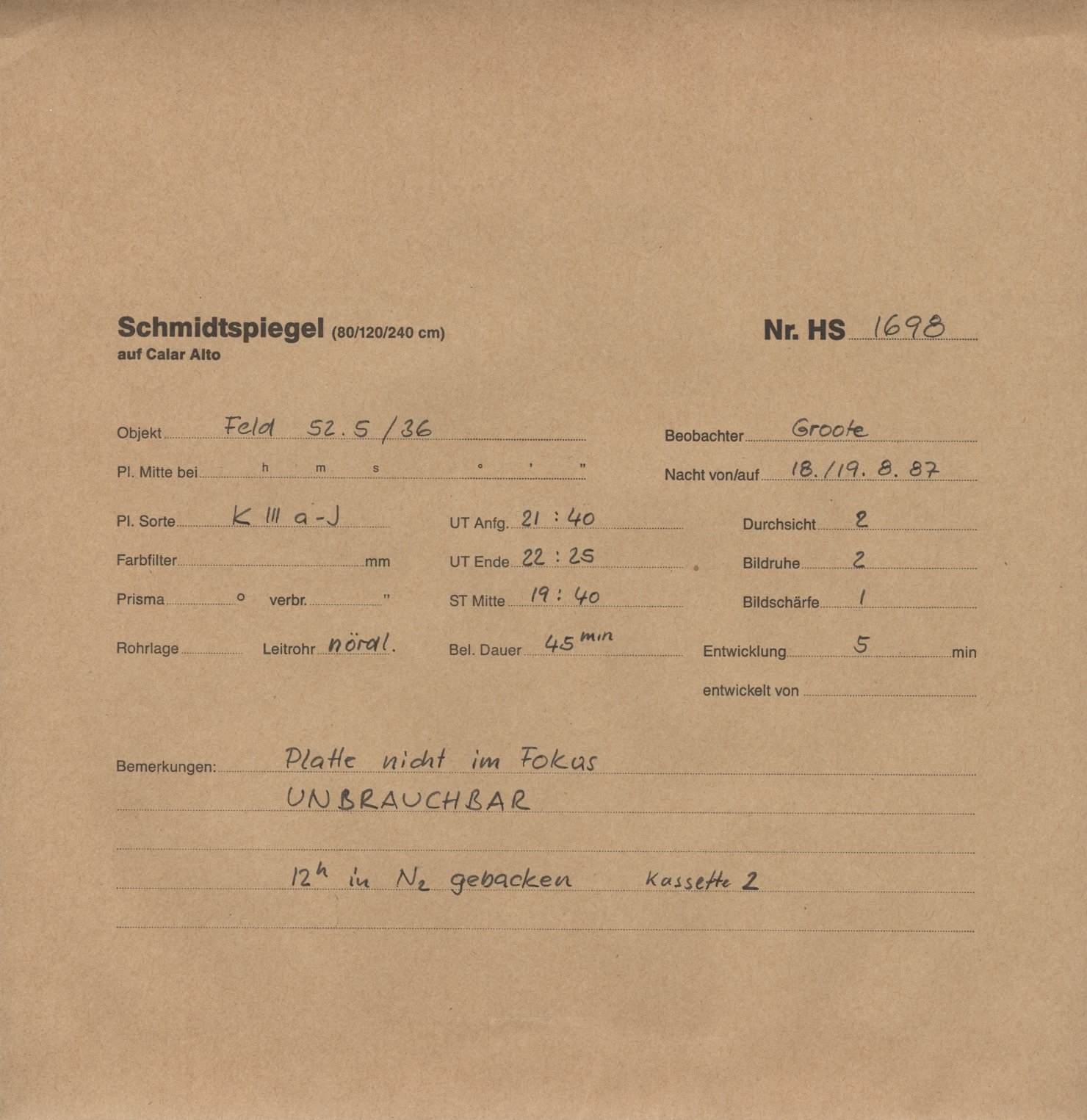 Plate envelope