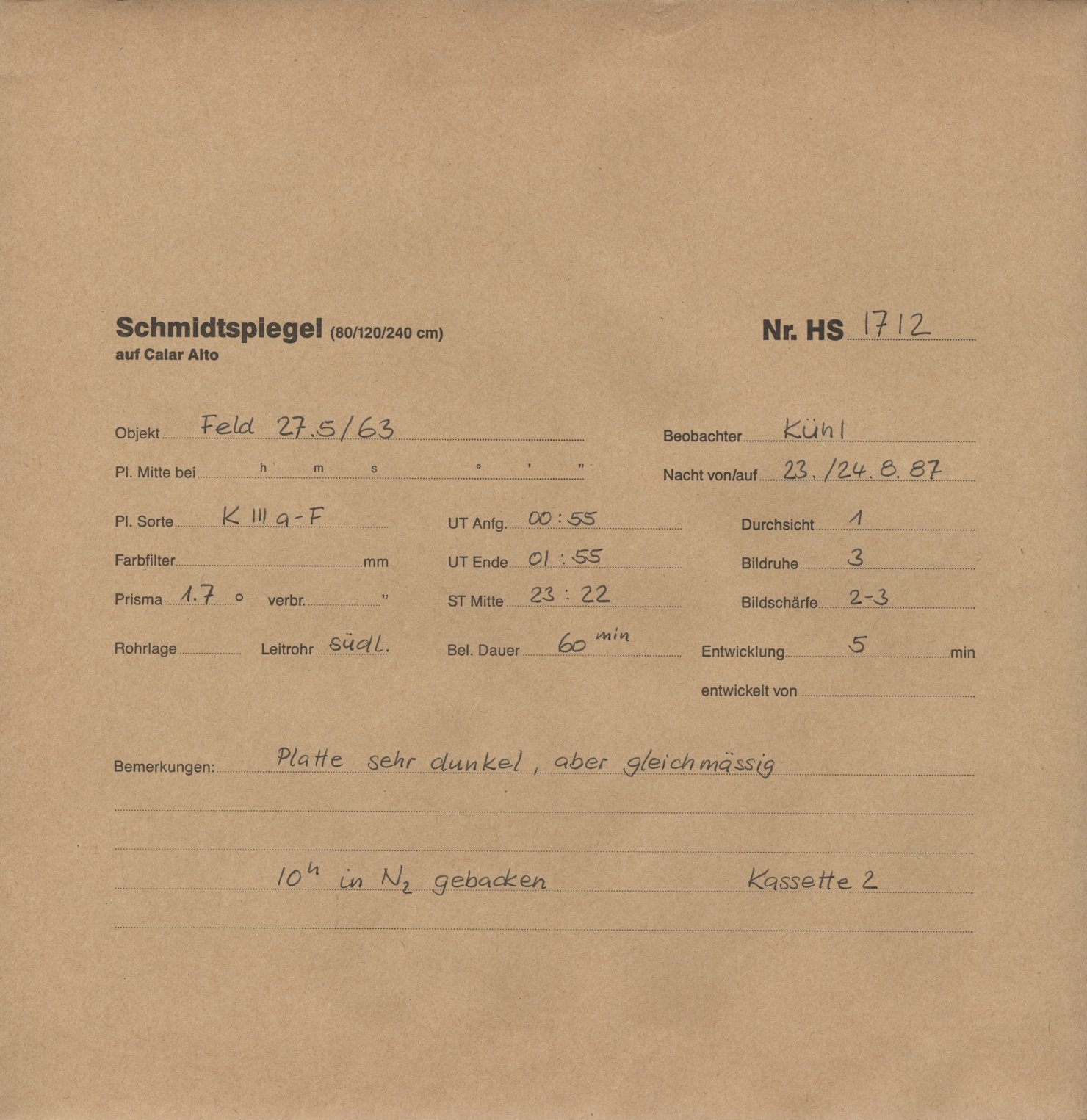Plate envelope