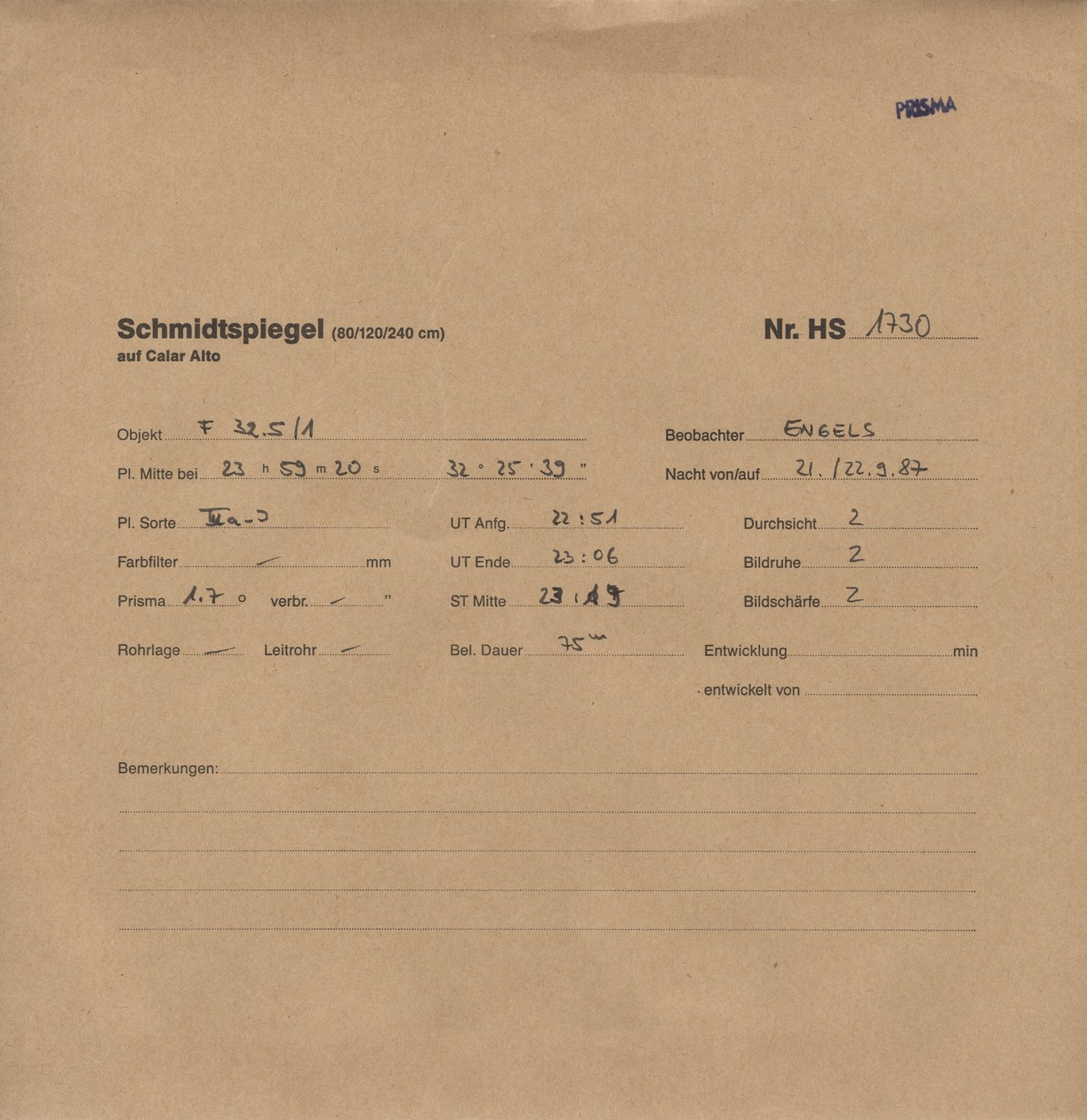 Plate envelope