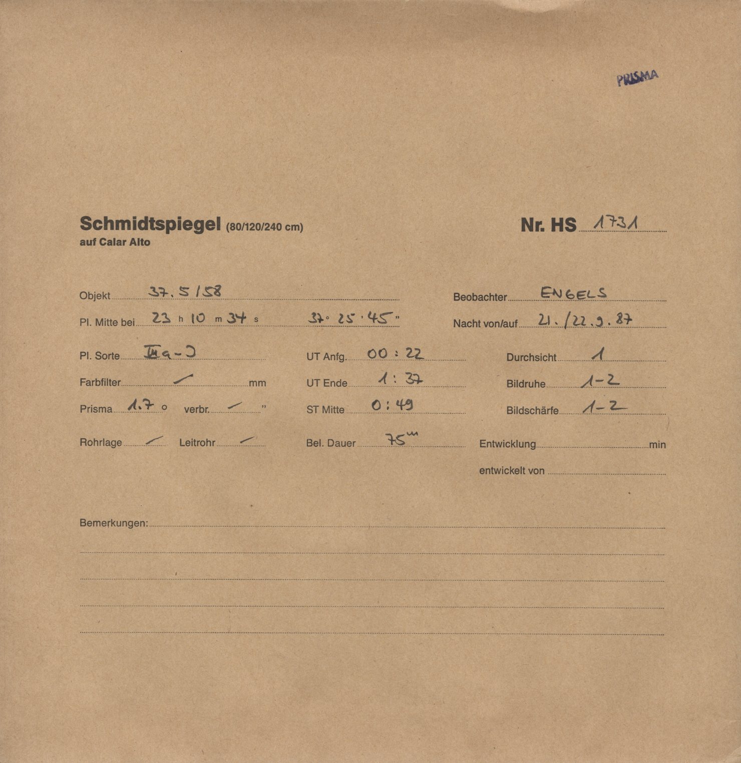 Plate envelope