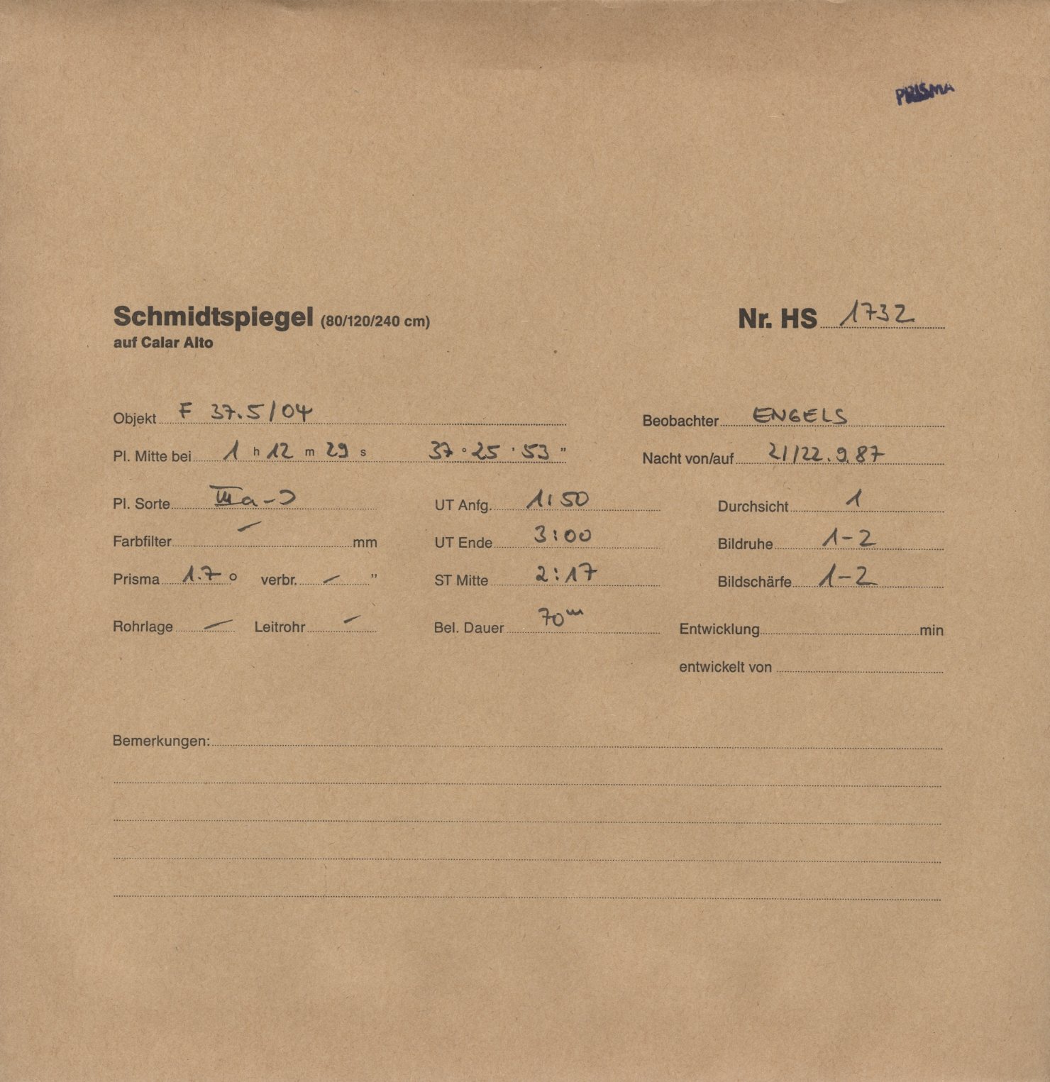 Plate envelope
