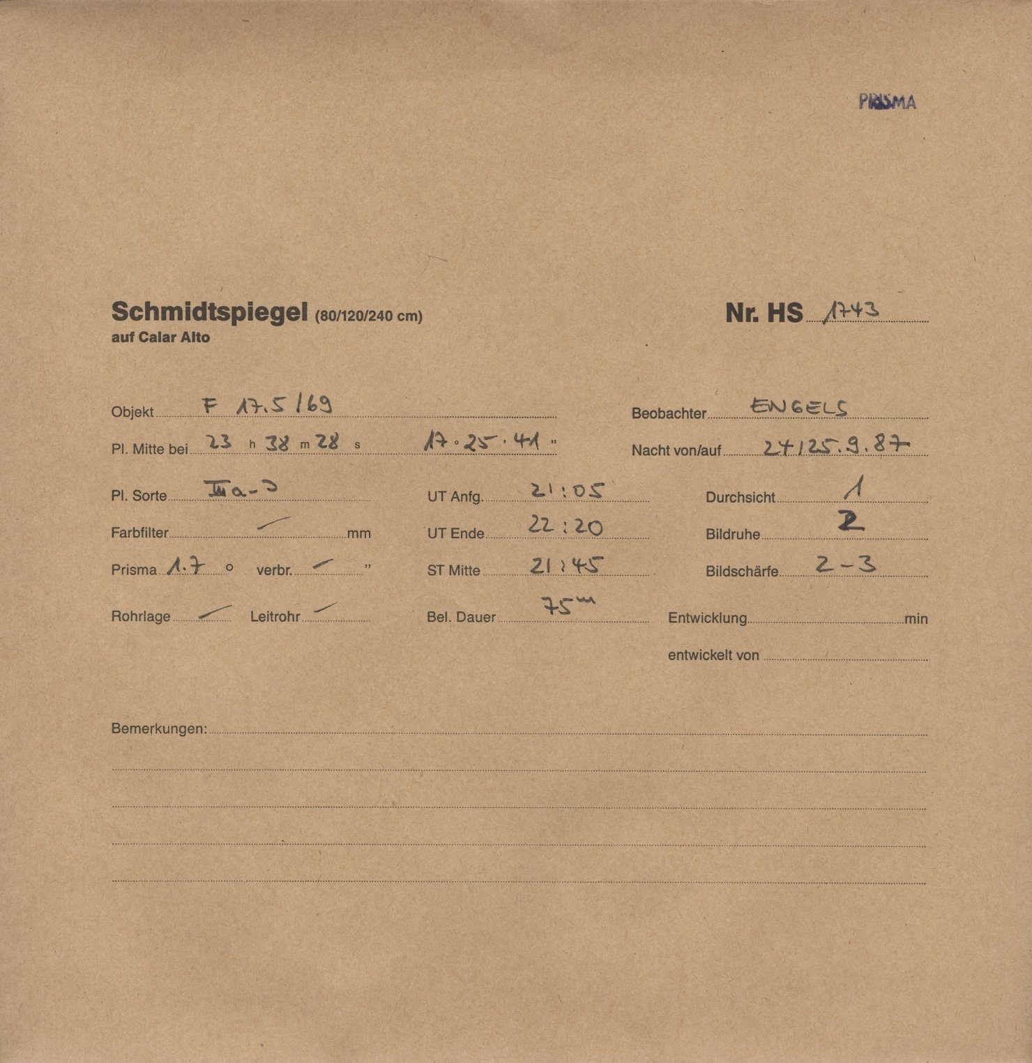 Plate envelope