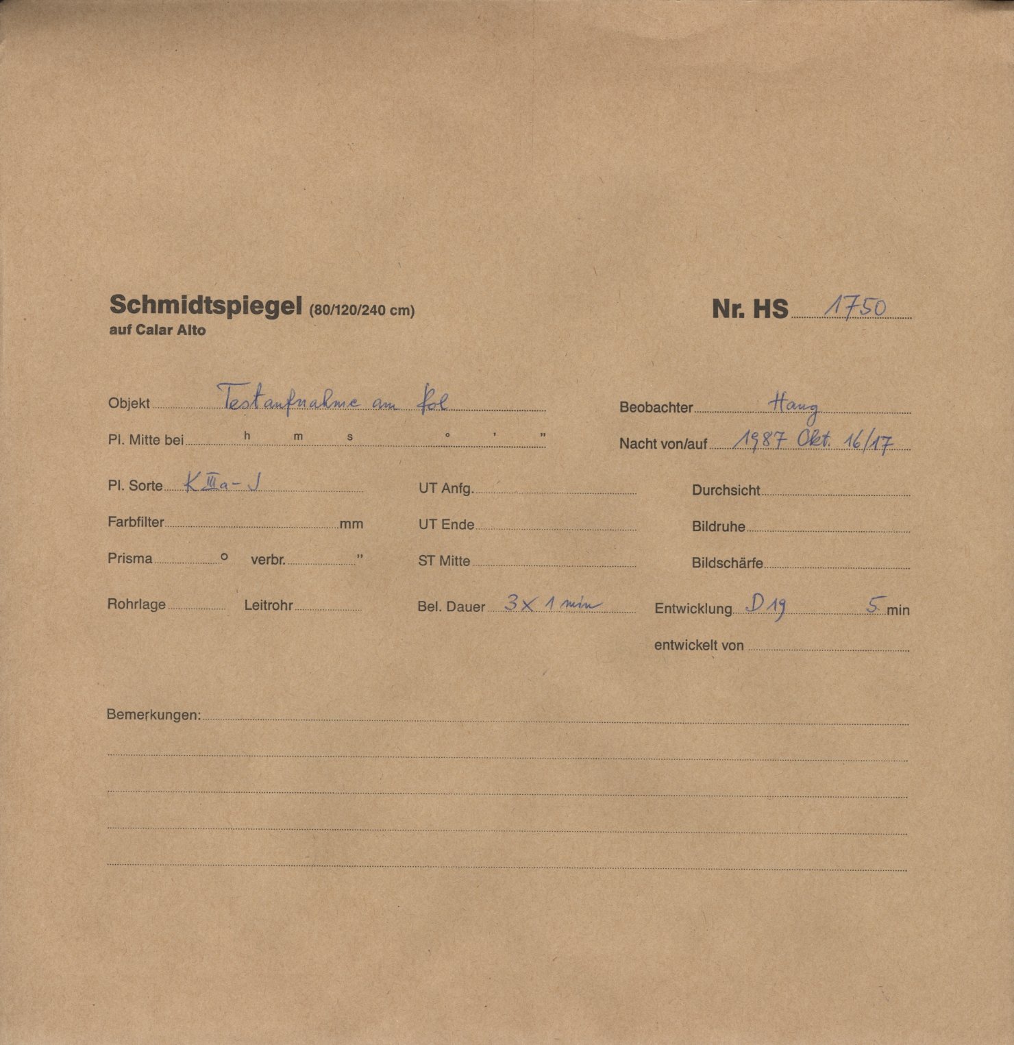 Plate envelope