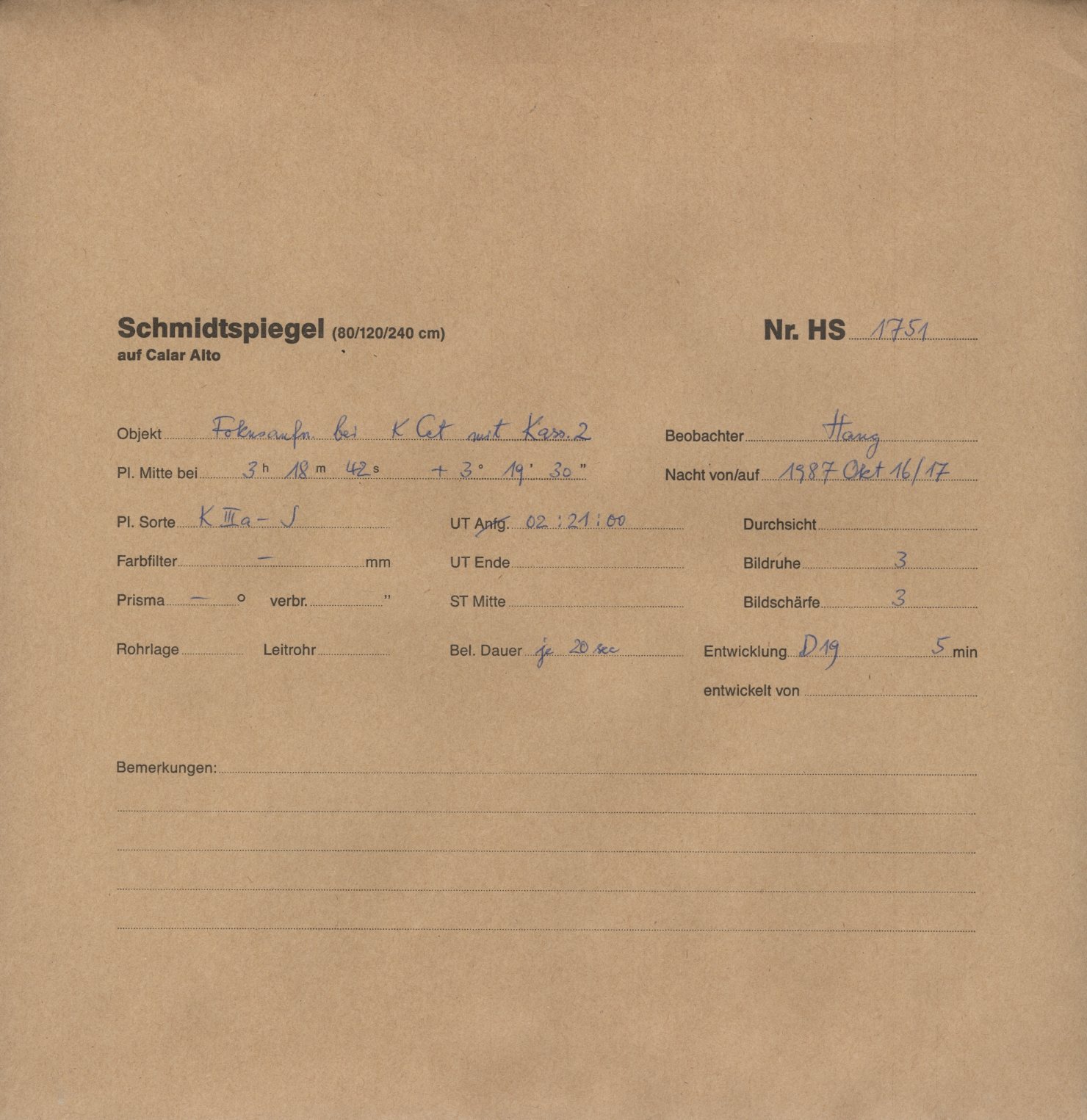 Plate envelope
